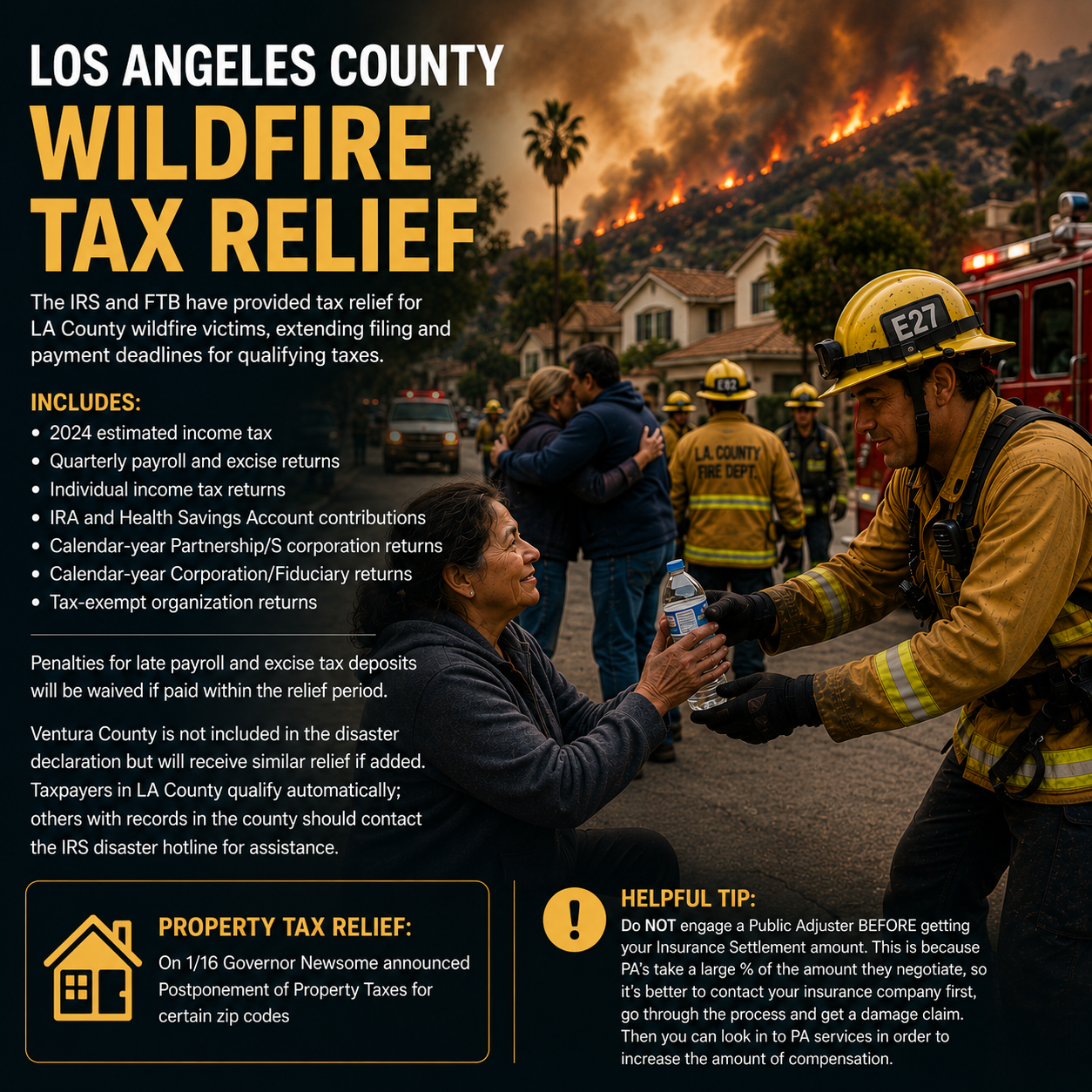 LA Wildfire Tax Updates &amp; Resources 