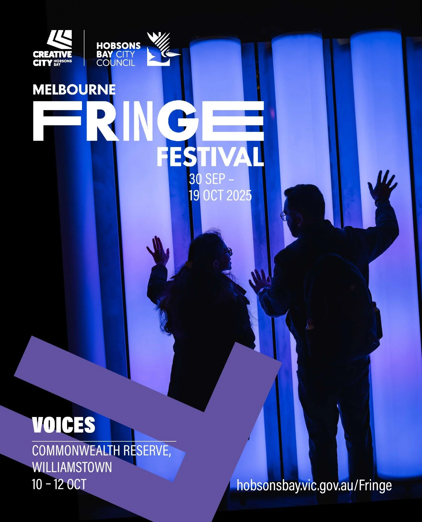 Experience the interactive art installation VOICES at Commonwealth Reserve from tomorrow as part of Melbourne Fringe.

📅 10 to 12 October, 9am to 9pm
📍Commonwealth Reserve, Williamstown

All ages are invited to spin the tubes to create a magical ch