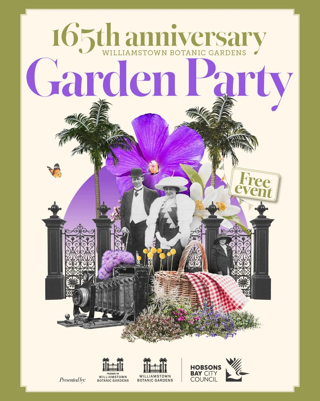 Williamstown Botanic Gardens is 165 years old this November! To celebrate, the Friends of Williamstown Botanic Gardens in partnership with Hobsons Bay City Council is organising a Garden Party!⁠
⁠
You are invited to bring along a picnic and enjoy ent