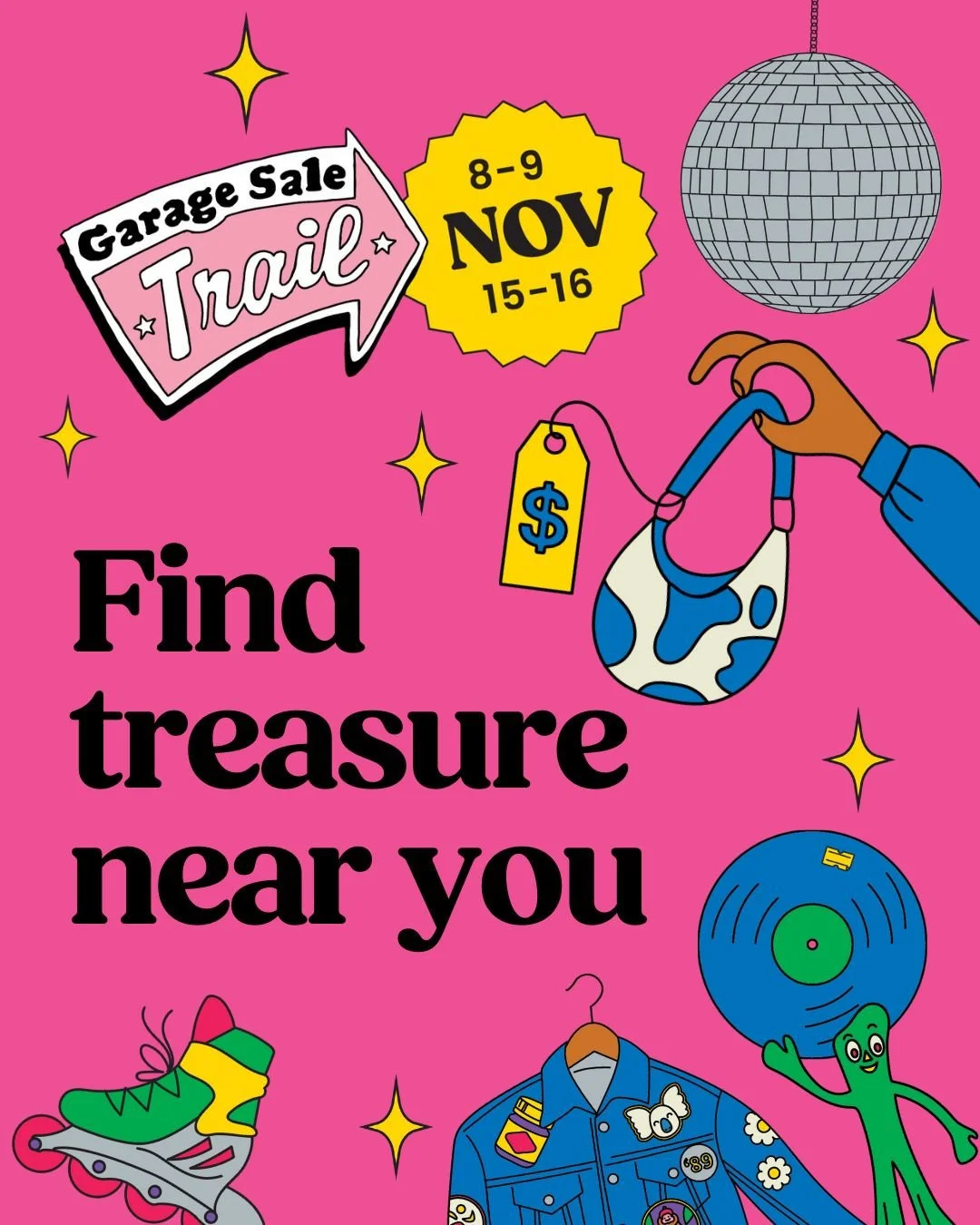 This is our kind of treasure hunt! ✨👜🫖🖼️⁠
⁠
From fashion and furniture to books, toys, tools and everything in between &ndash; Garage Sale Trail is Australia&rsquo;s biggest second-hand shopping event!⁠
⁠
📅 Shop on 8-9 &amp; 15-16 November.⁠
🗺️ 