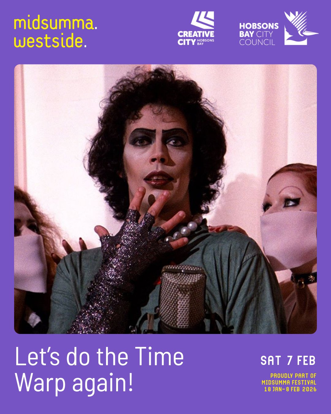 It's just a jump to the left...⁠
⁠
Join us for a wild night of trivia, dress-ups and singing along to a screening of the ultimate queer cult classic The Rocky Horror Picture Show! 👄⁠
⁠
📅 Saturday 7 February, 6.30pm to 10pm⁠
📍 Altona Theatre, 113 C