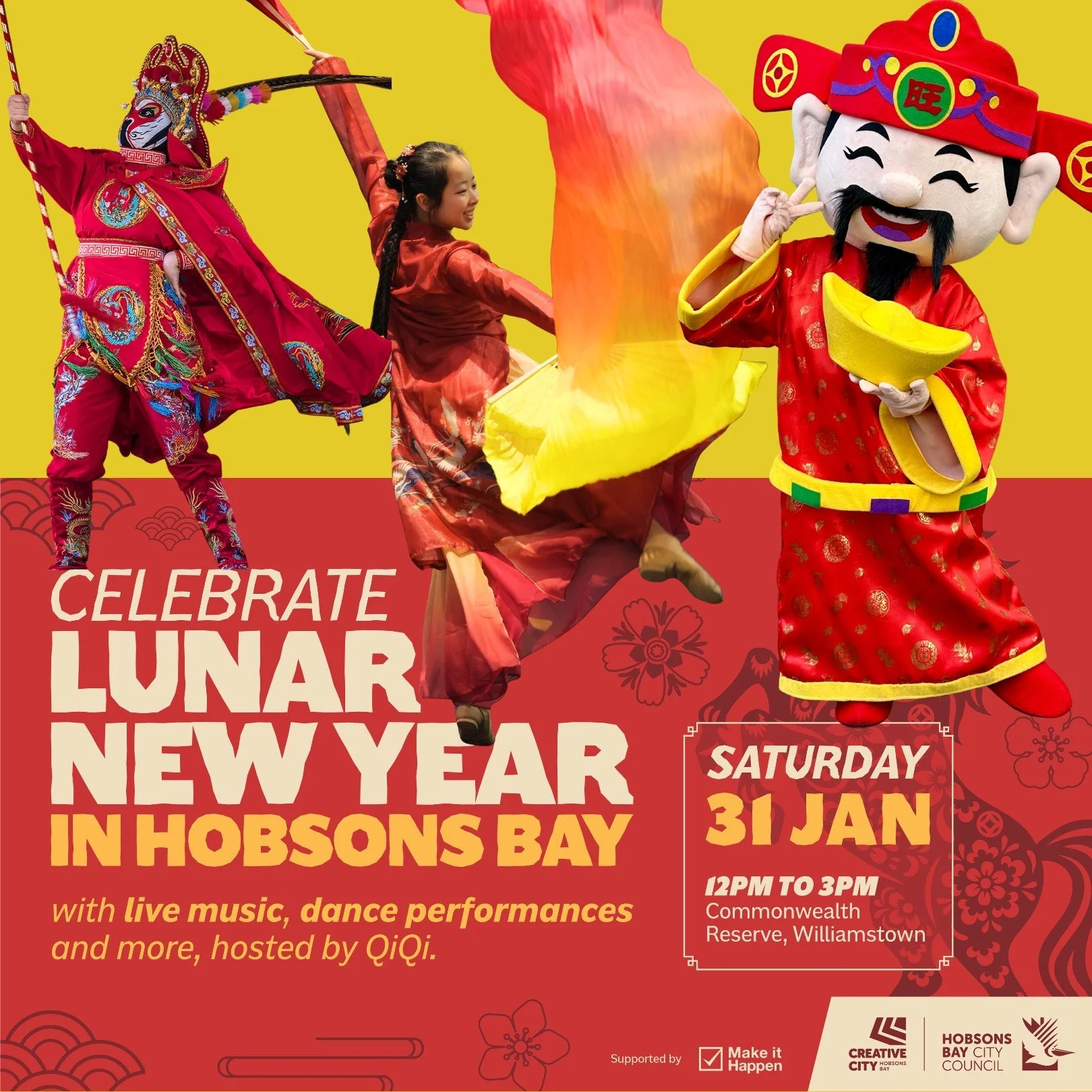 Celebrate the Year of the Horse with a Lunar New Year event in Williamstown this Saturday! 🐎 

Everyone is invited to a free afternoon of live music and dance is hosted by local guzheng artist @qiqimusic_ 

📅 Saturday 31 January, 12pm to 3pm
📍Comm
