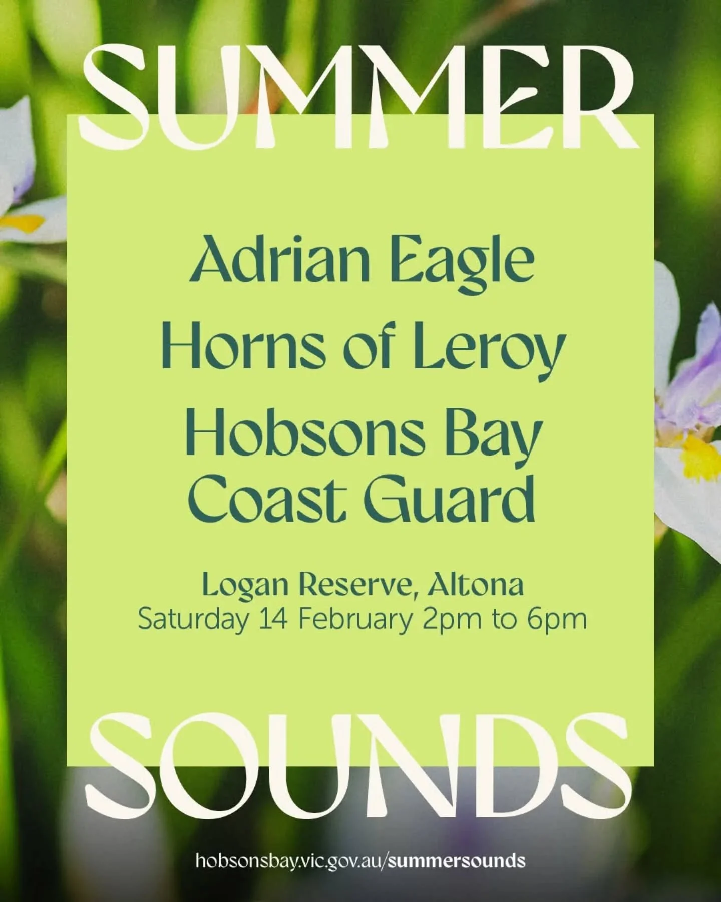 The weather is looking lovely for an afternoon of free live music in Altona! Join us from 2pm for a stellar Summer Sounds lineup including @a.eagle, @hornsofleroy and @hobsonsbaycoastguard ✨🎷🎸

Pack a picnic blanket, stock up on snacks from local t