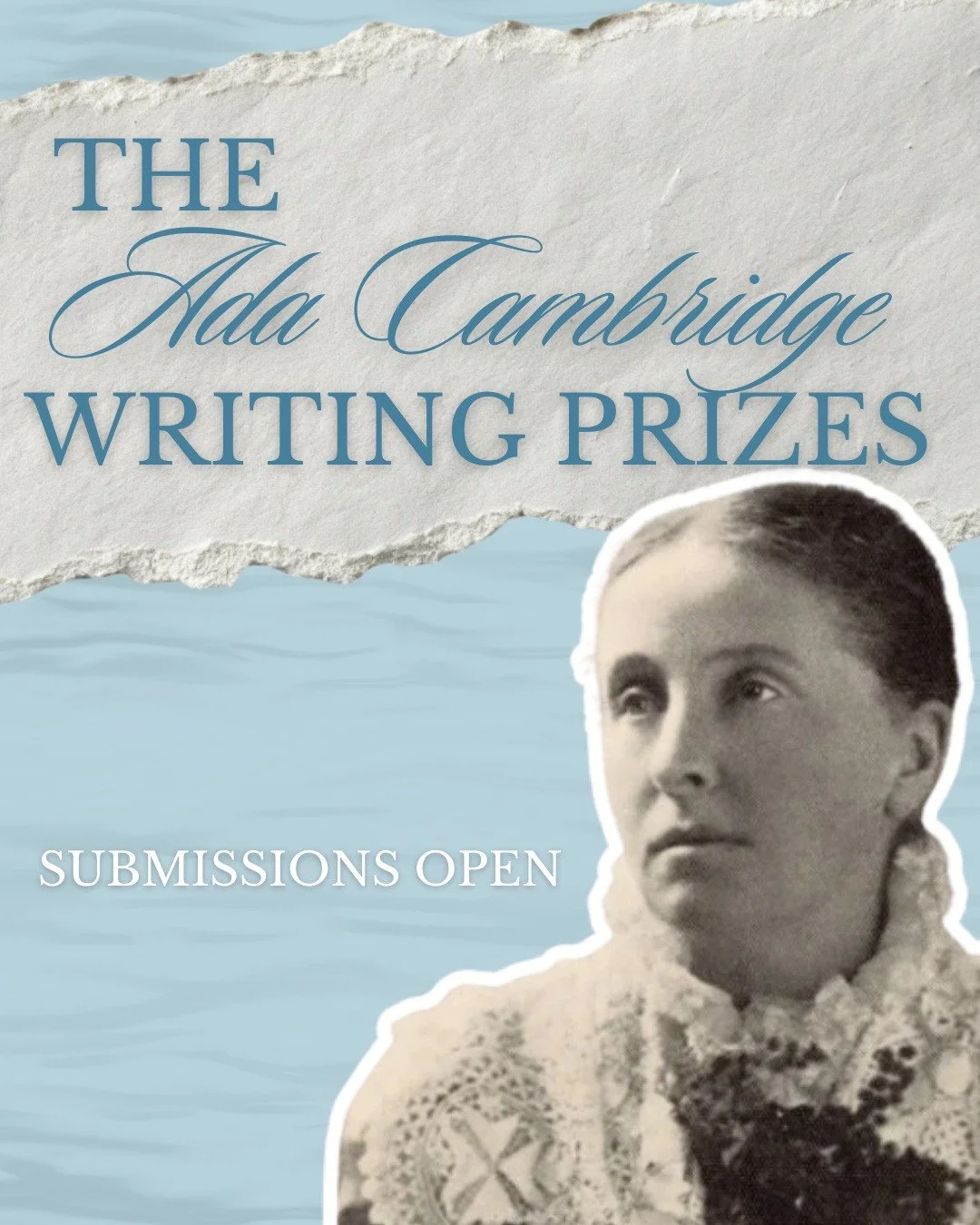 Entries are still open for Willy Lit Fest's 2026 Ada Cambridge Writing Prizes:⁠
⁠
✒️ The Ada Cambridge Biographical Prose Prize⁠
✒️ The Ada Cambridge Poetry Prize⁠
✒️ The Young Adas Short Story Prize⁠
⁠
The winners will receive up to $500 in cash and