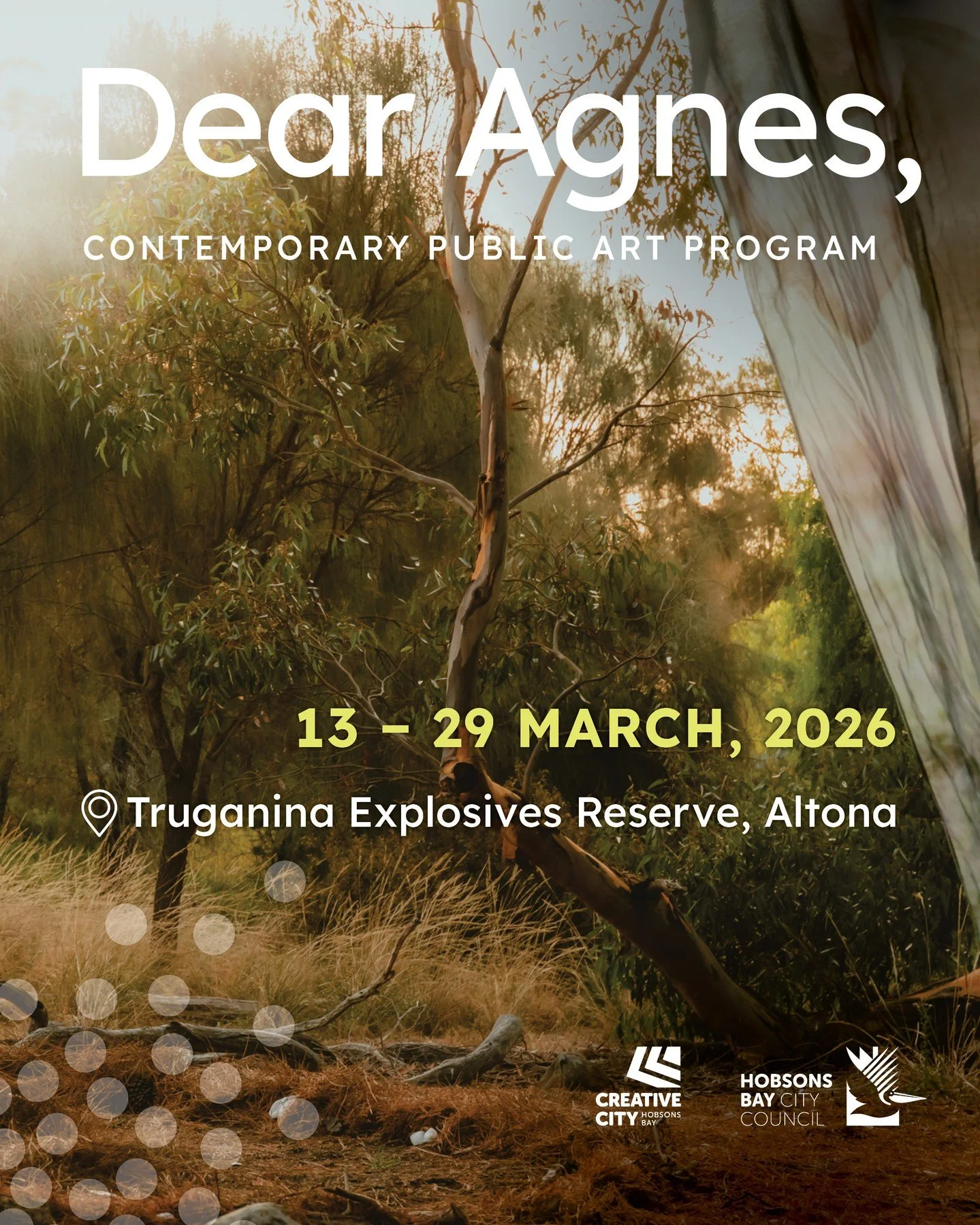 @_dear_agnes contemporary public art program arrives this weekend at Truganina Explosives Reserve, Altona. ⁠
⁠
Discover new art and get involved in a public program inspired by local coastal environments and the land artwork 'A Forest for Australia' 