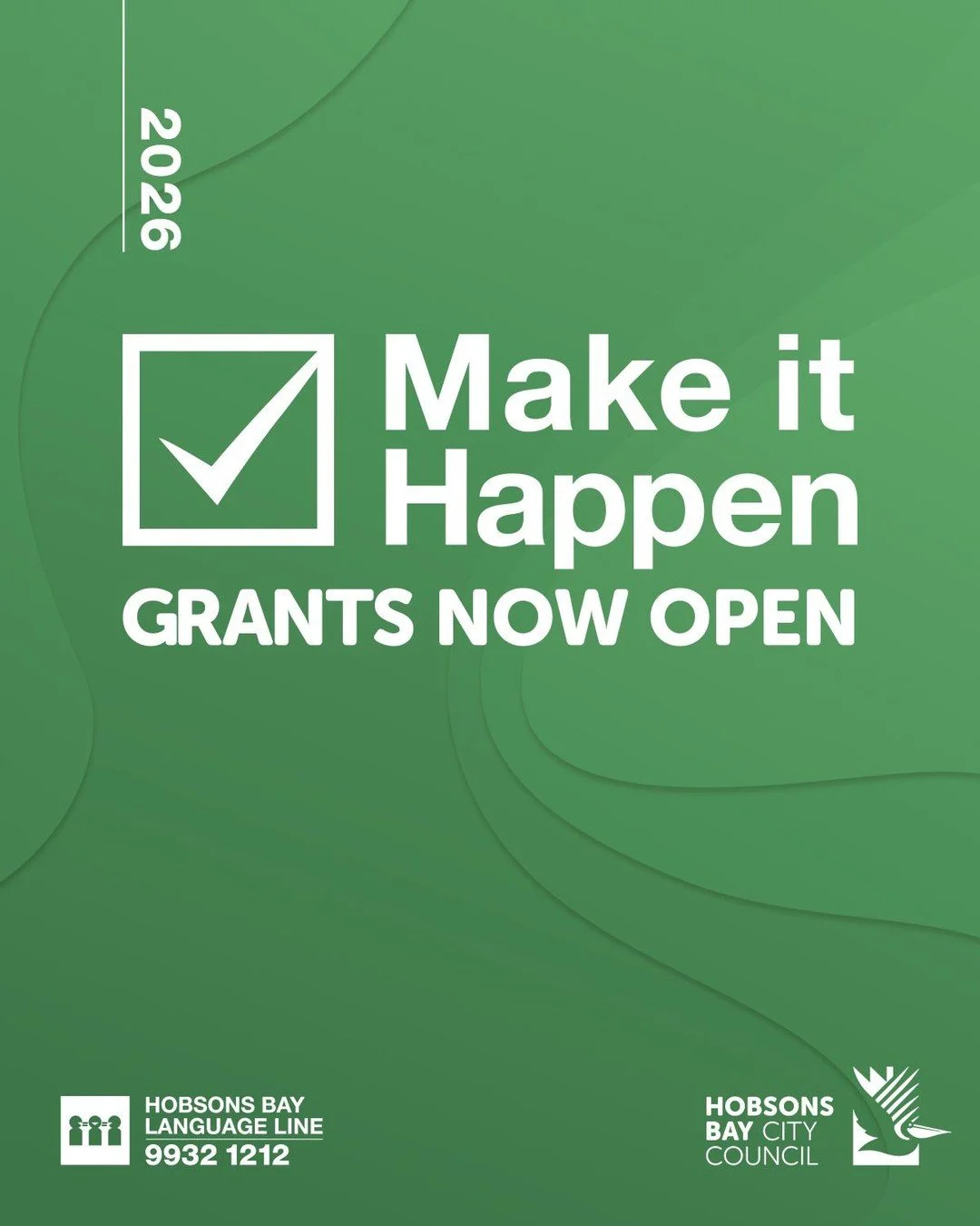 ⏰ CLOSING SOON!⁠
⁠
Do you have an idea or initiative that can help support people in the community? ⁠
⁠
Applications for our Make it Happen grants program are closing at 1pm on Monday 30 March. Get those submissions in &ndash; we can&rsquo;t wait to 