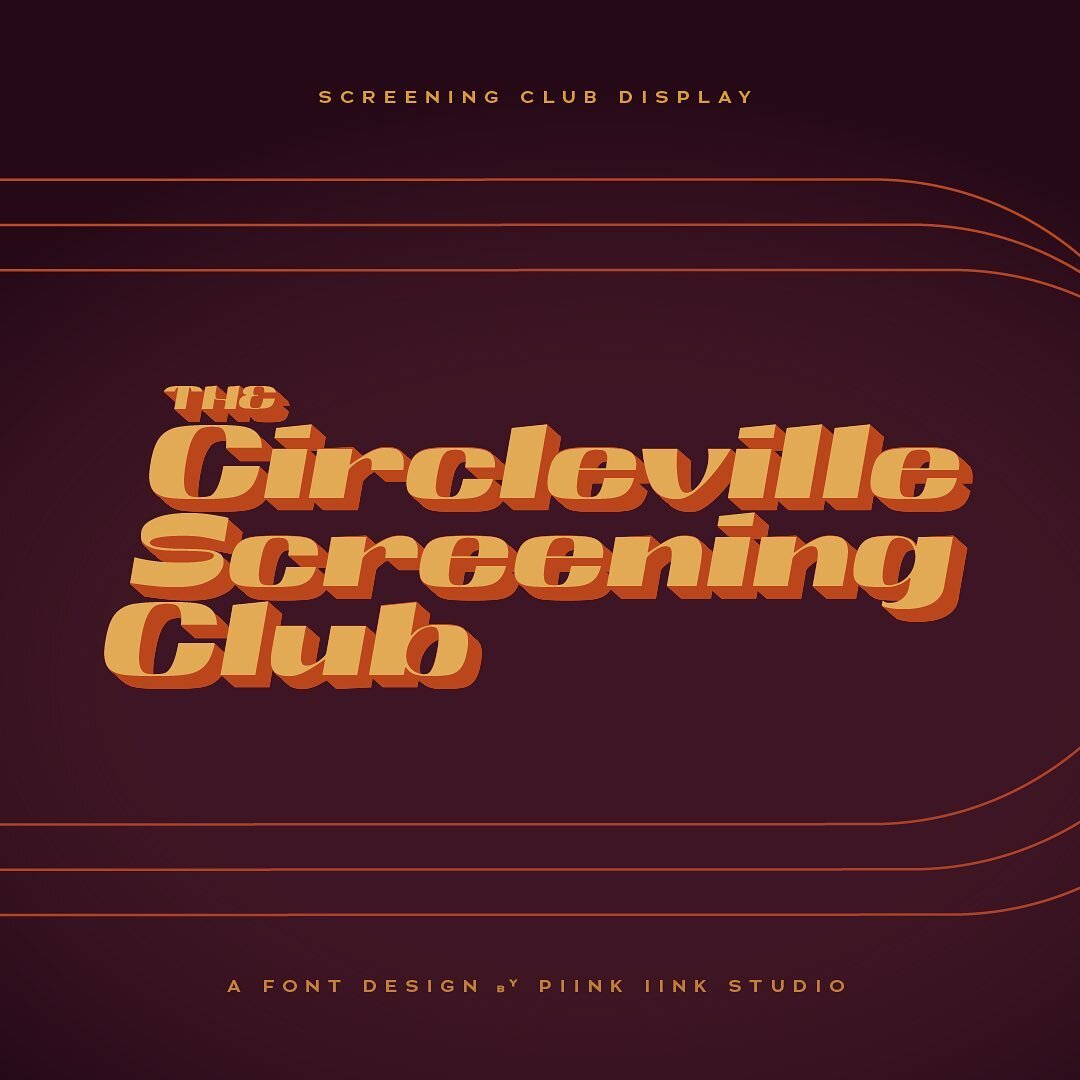 I&rsquo;ve been having a bit of fun experimenting with my new font, reenvisioning the (now defunct) Screening Club here in Circleville. You can get Screening Club Display at the link in my bio, on my @creativemarket 
#newfont #fontdesign #creativemar