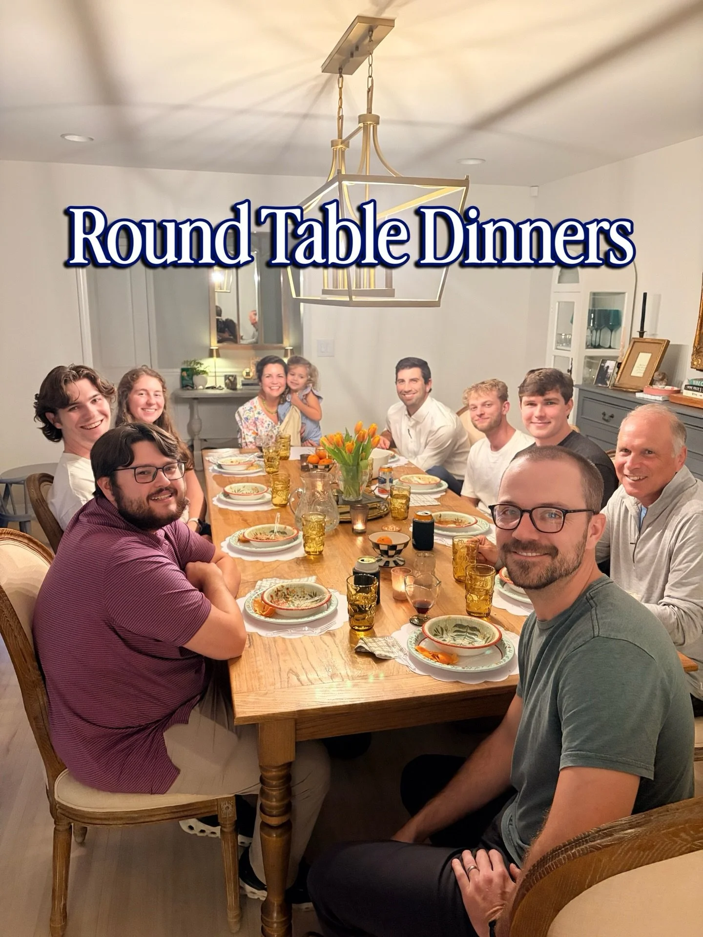 On Sunday nights, our Iron City Fellows head to a @covpresbham family&rsquo;s home to enjoy dinner, fellowship, and discussion led by a member in our community. This week the Kirkpatricks were so kind to host, and Clay Wheeler shared about money mana