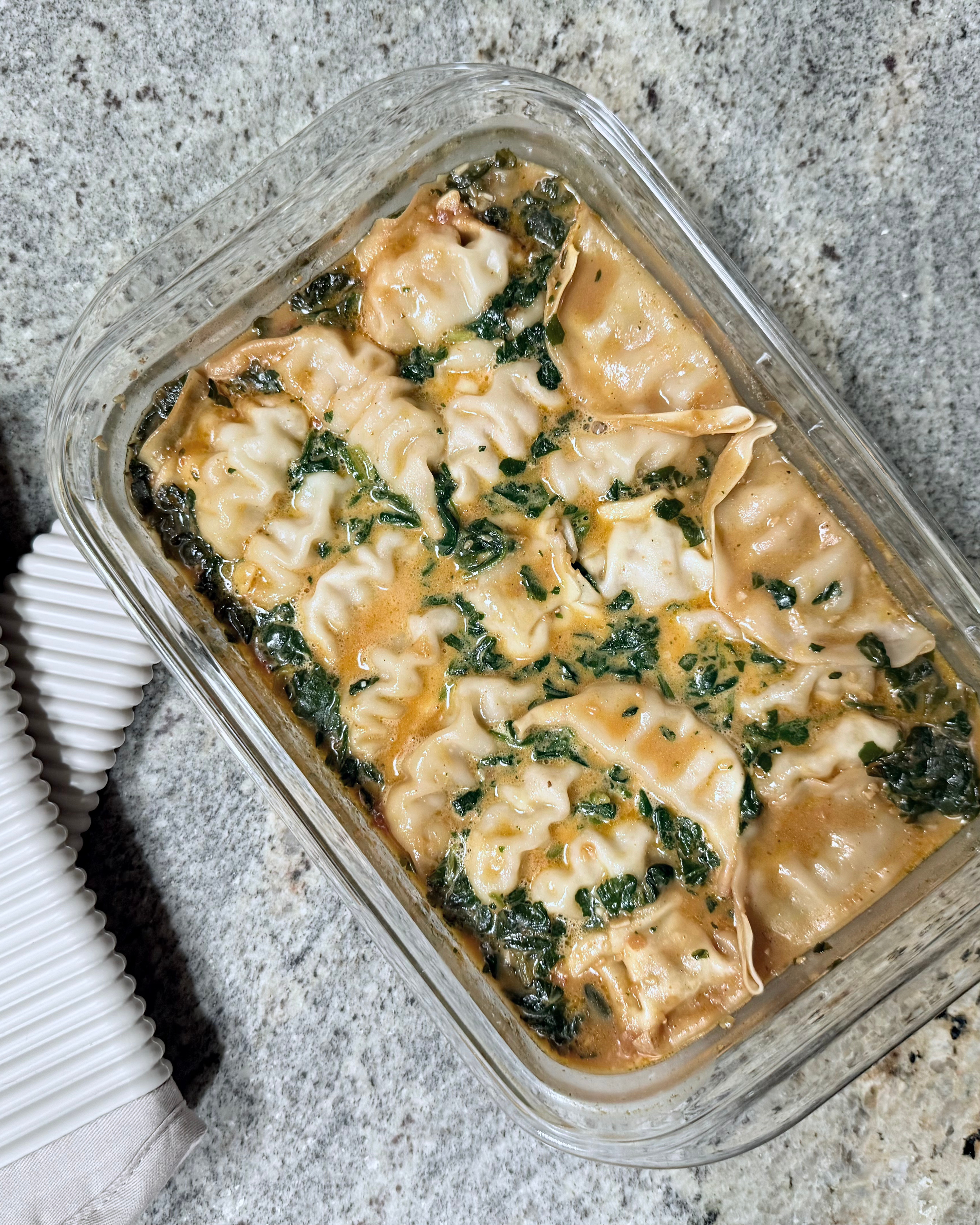 Creamy Kashmiri Pork + Gyoza Bake