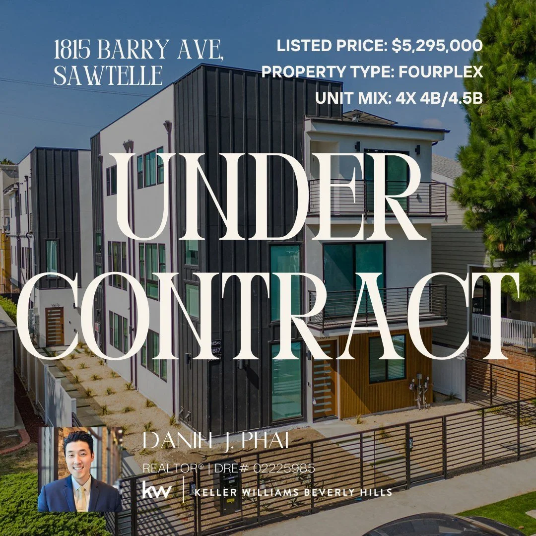 I&rsquo;m so grateful to have helped my client go under contract on a wonderful property in the heart of Sawtelle! As both a real estate agent and investor, I love using my experience to guide buyers toward opportunities that fit their goals. This is