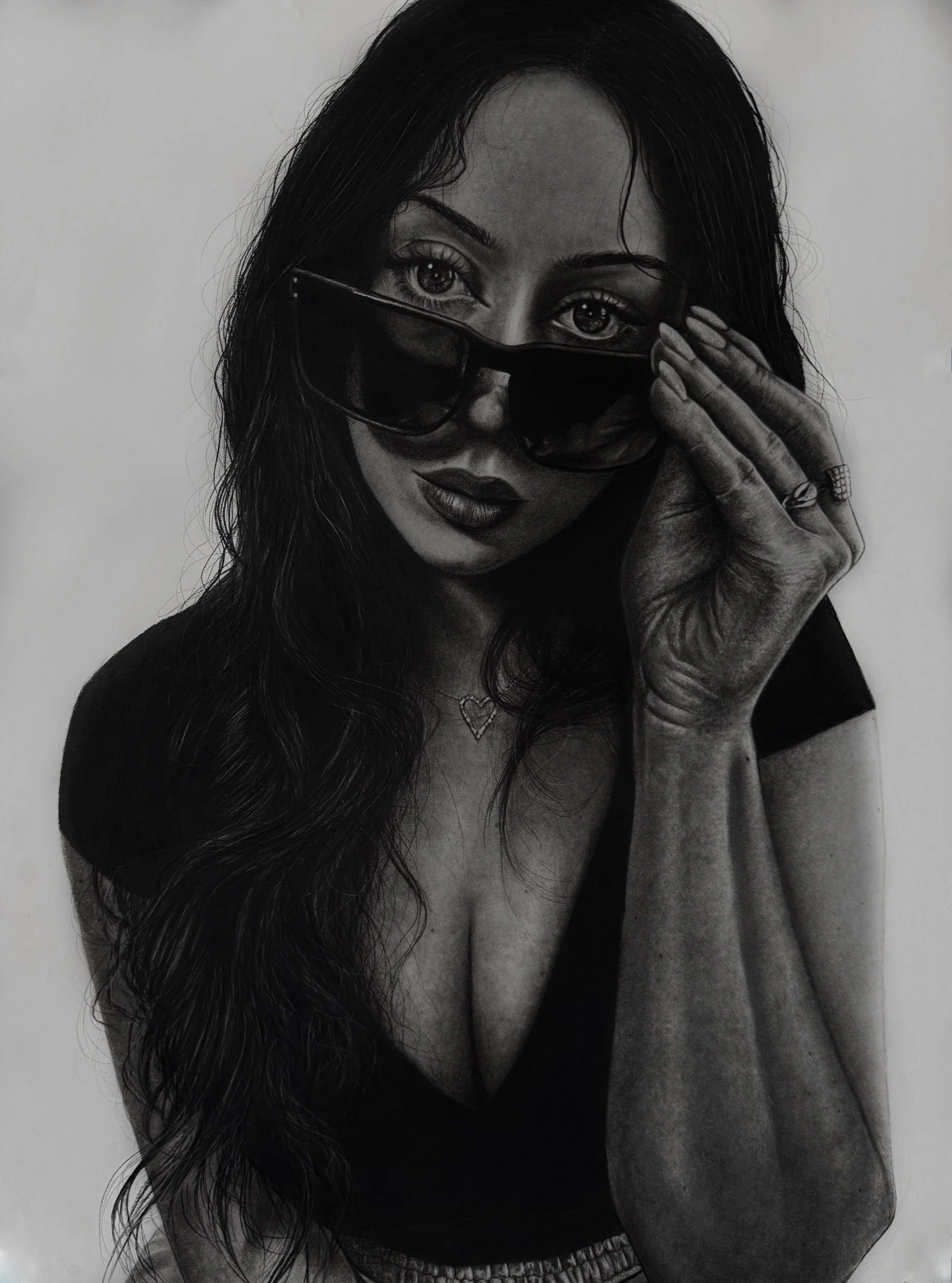 Self Portrait 18x24in Charcoal