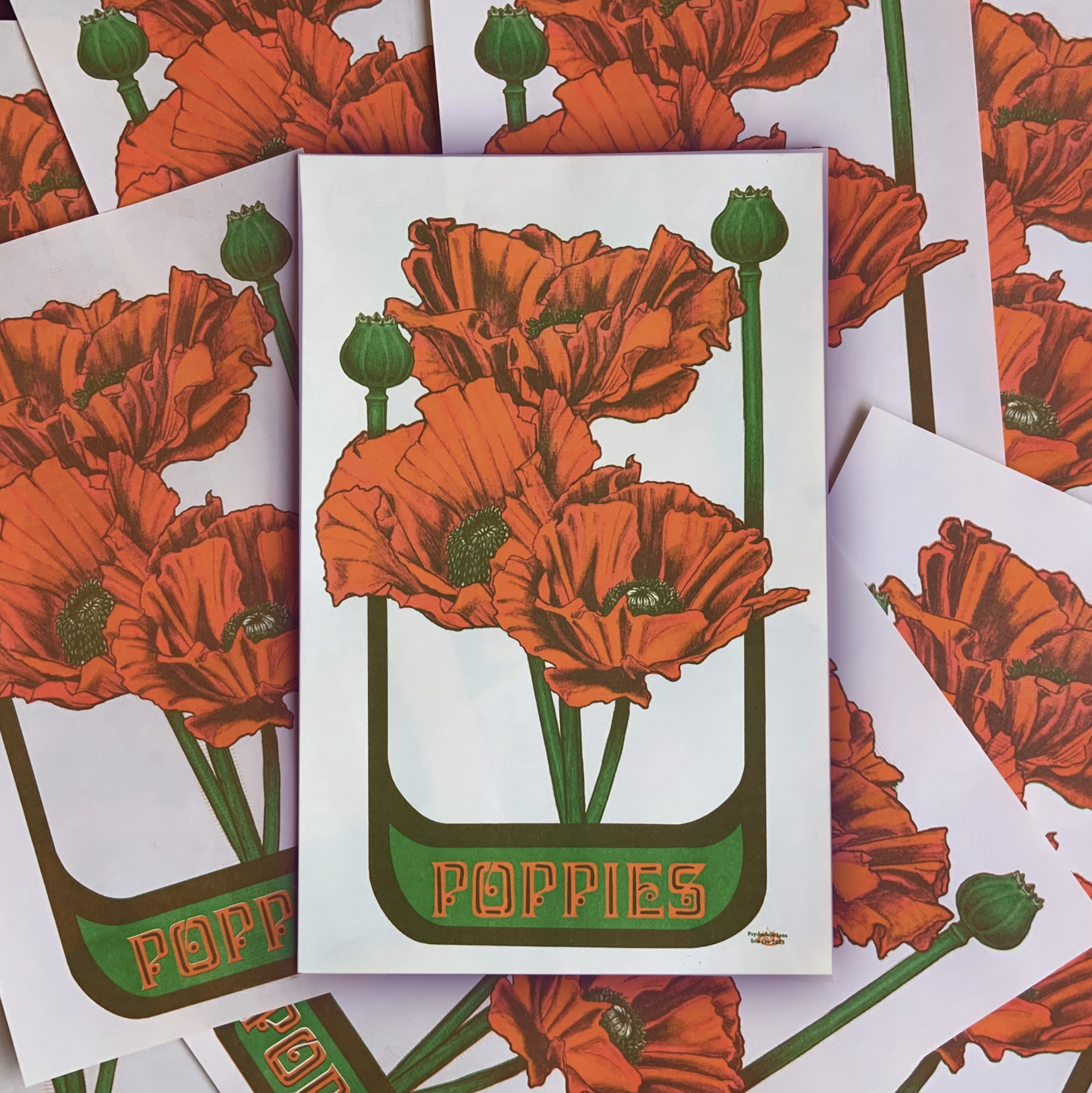 Poppy Riso Print