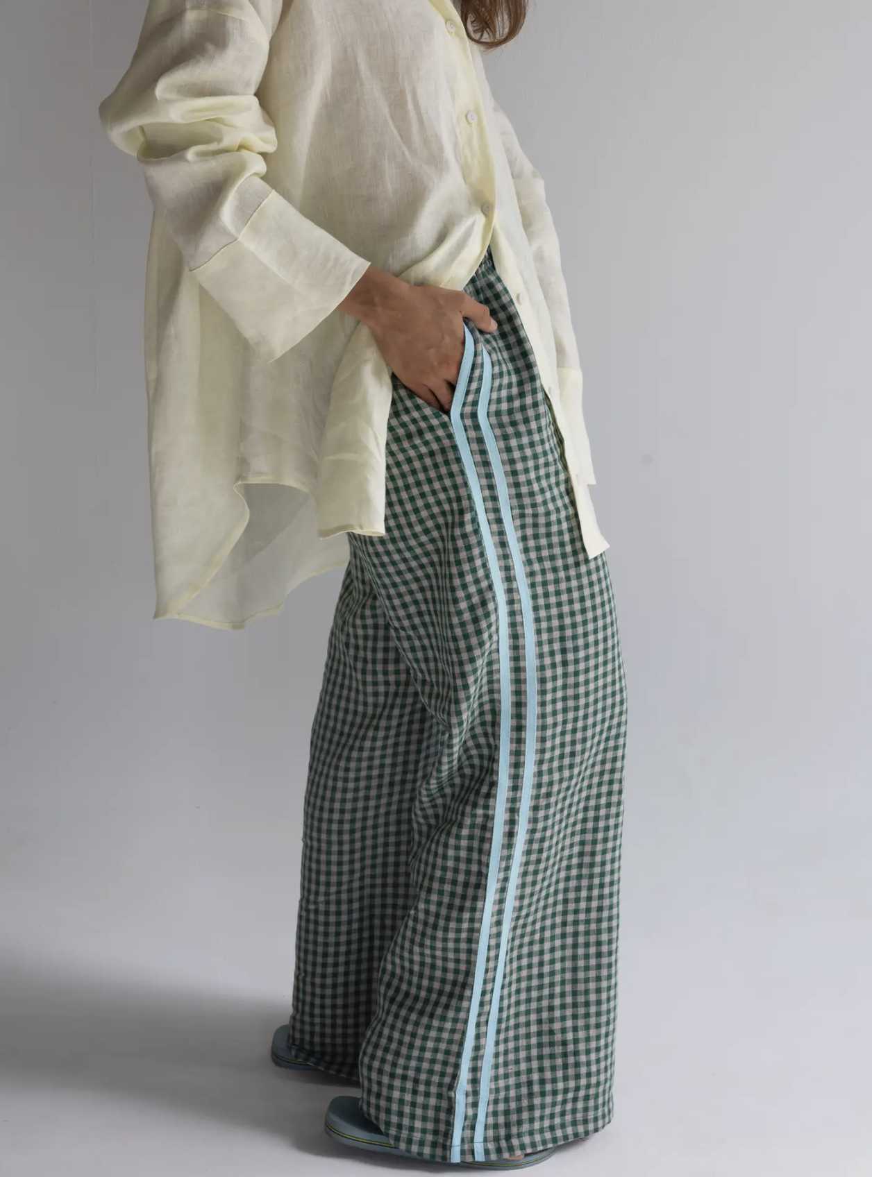 green gingham track pant 4.png