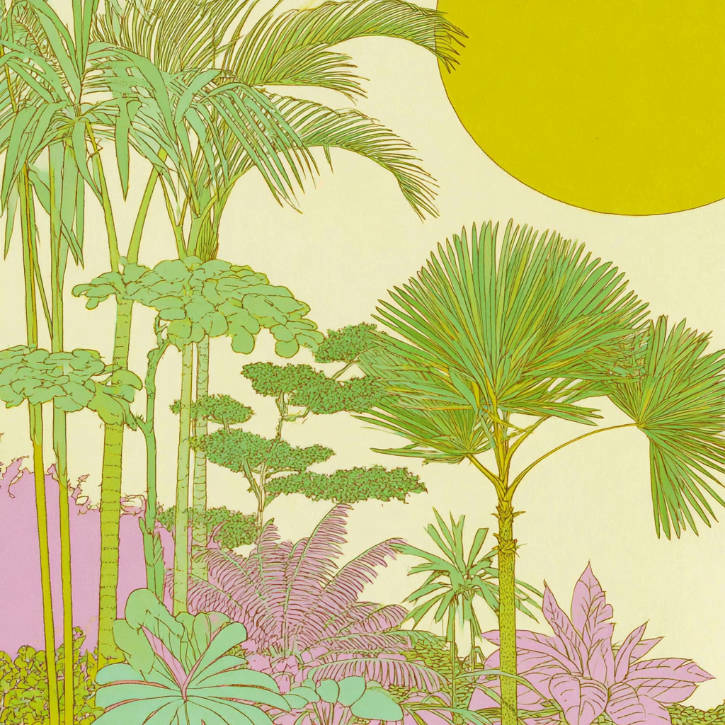 tropical morning landscape