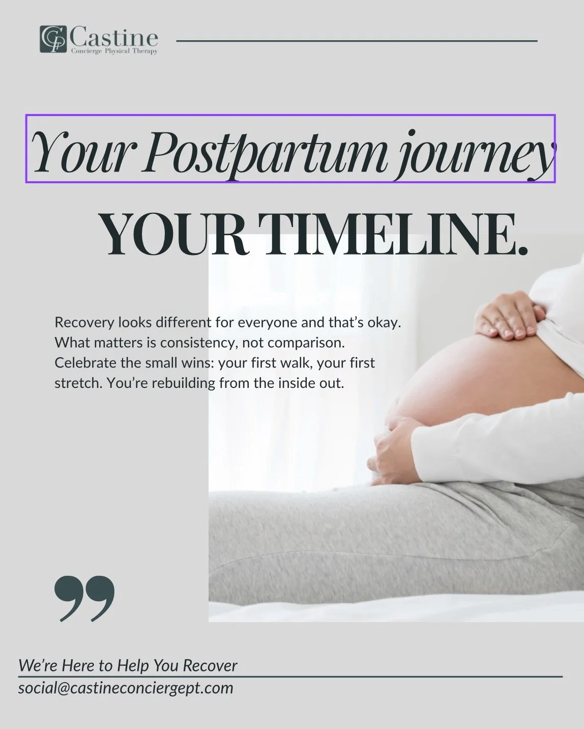 Your postpartum recovery doesn&rsquo;t have to look like anyone else&rsquo;s. Every body heals differently after pregnancy and childbirth. Some days will feel like progress. Others may feel slower. Both are part of the process.

The most important th