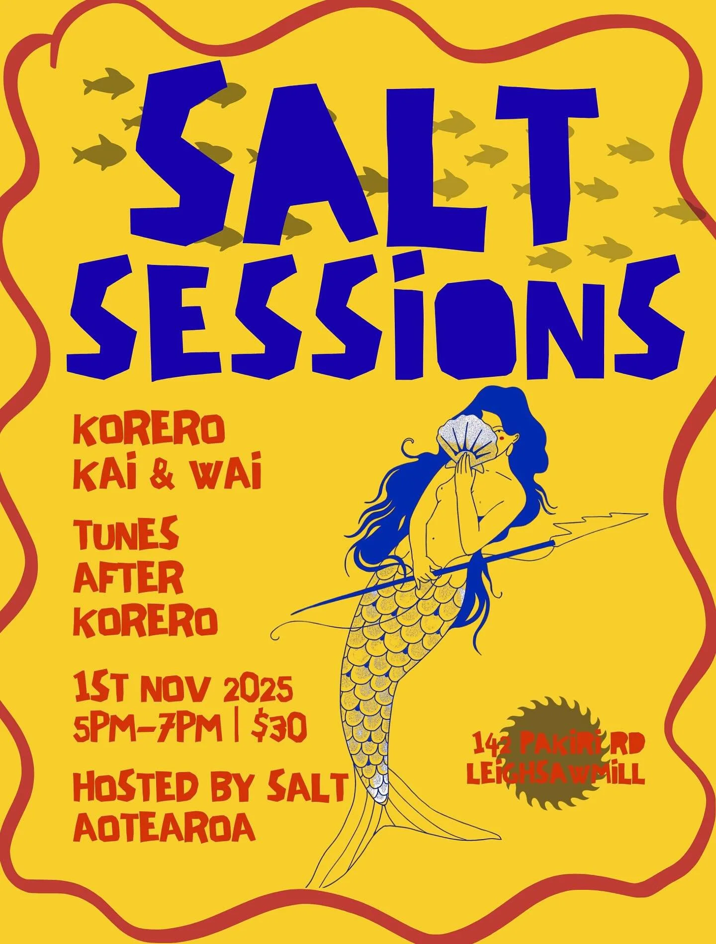 Ae e te whānau,
Nau mai, haere mai to Kōrero, Kai & Wai, hosted by the lovely wāhine mā from @saltaotearoa 💧
We’re bloody stoked to have this kaupapa introduced to our little community here in Leigh.
If you’ve seen their mahi on Ins