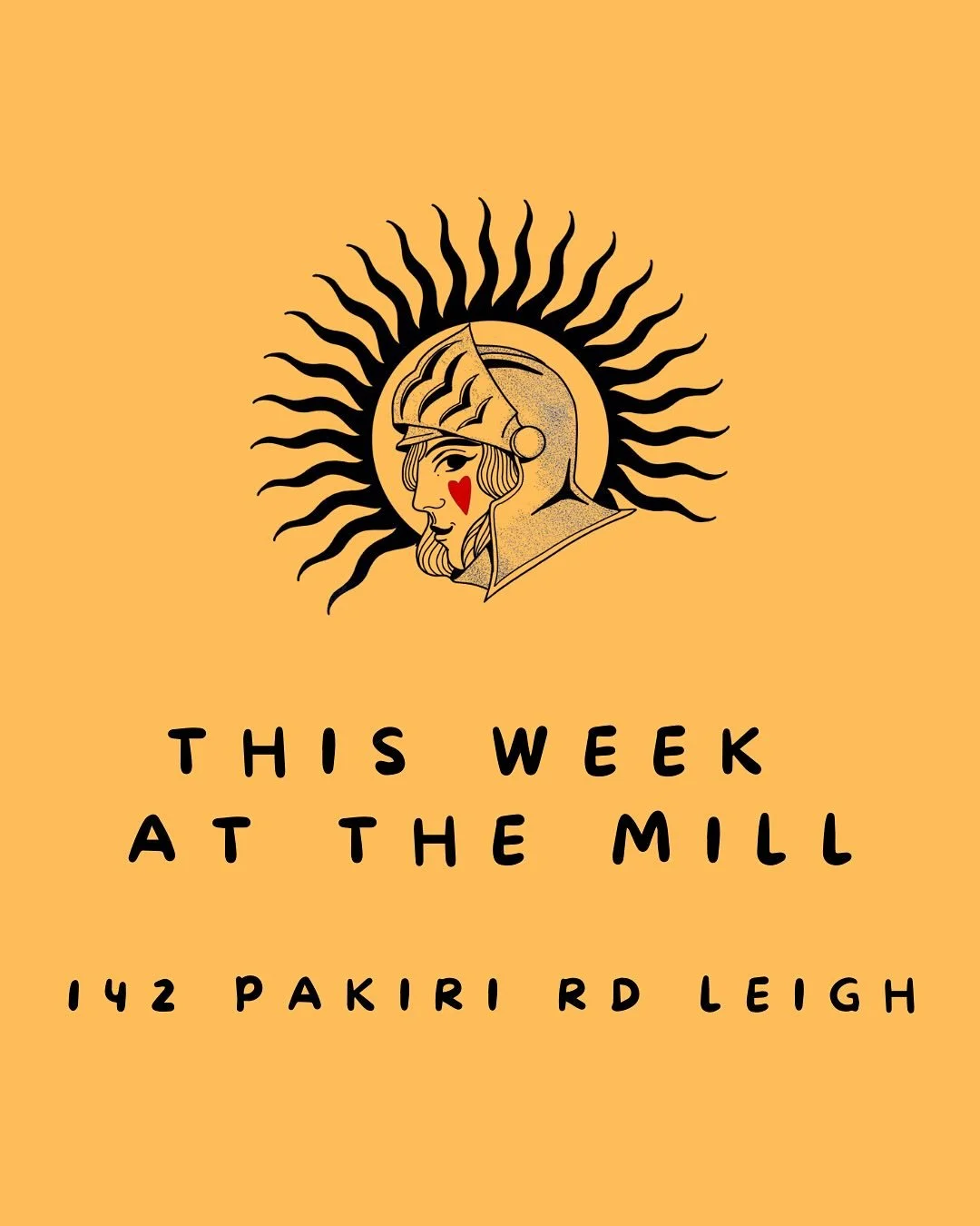 In for another big week of eats, tunes, mates, kaimoana, salty chats, discos & kids taking over the mill!! 
Chur