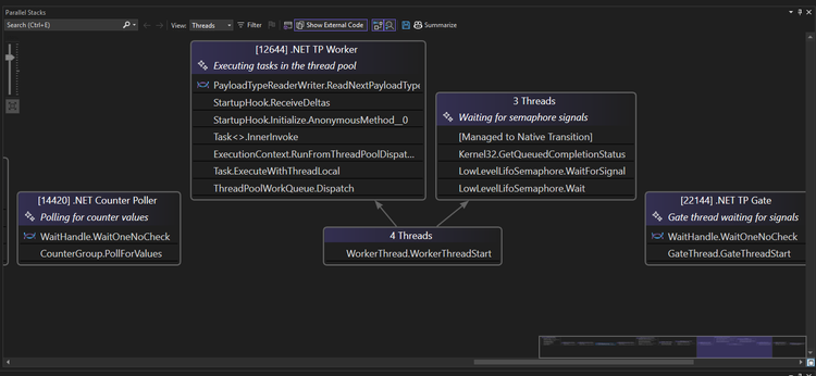 Visual Studio simplifies debugging for multithreaded applications