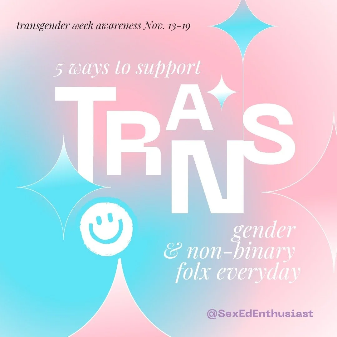 🌈💖 It's Transgender Awareness Week&mdash;a time to uplift, celebrate, and advocate for our transgender and non-binary siblings. But let&rsquo;s clarify one thing: allyship doesn&rsquo;t stop after these seven days.

🛠️ Here are a few ways to show 
