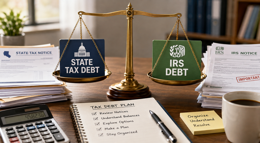 State Tax Debt vs. IRS Debt