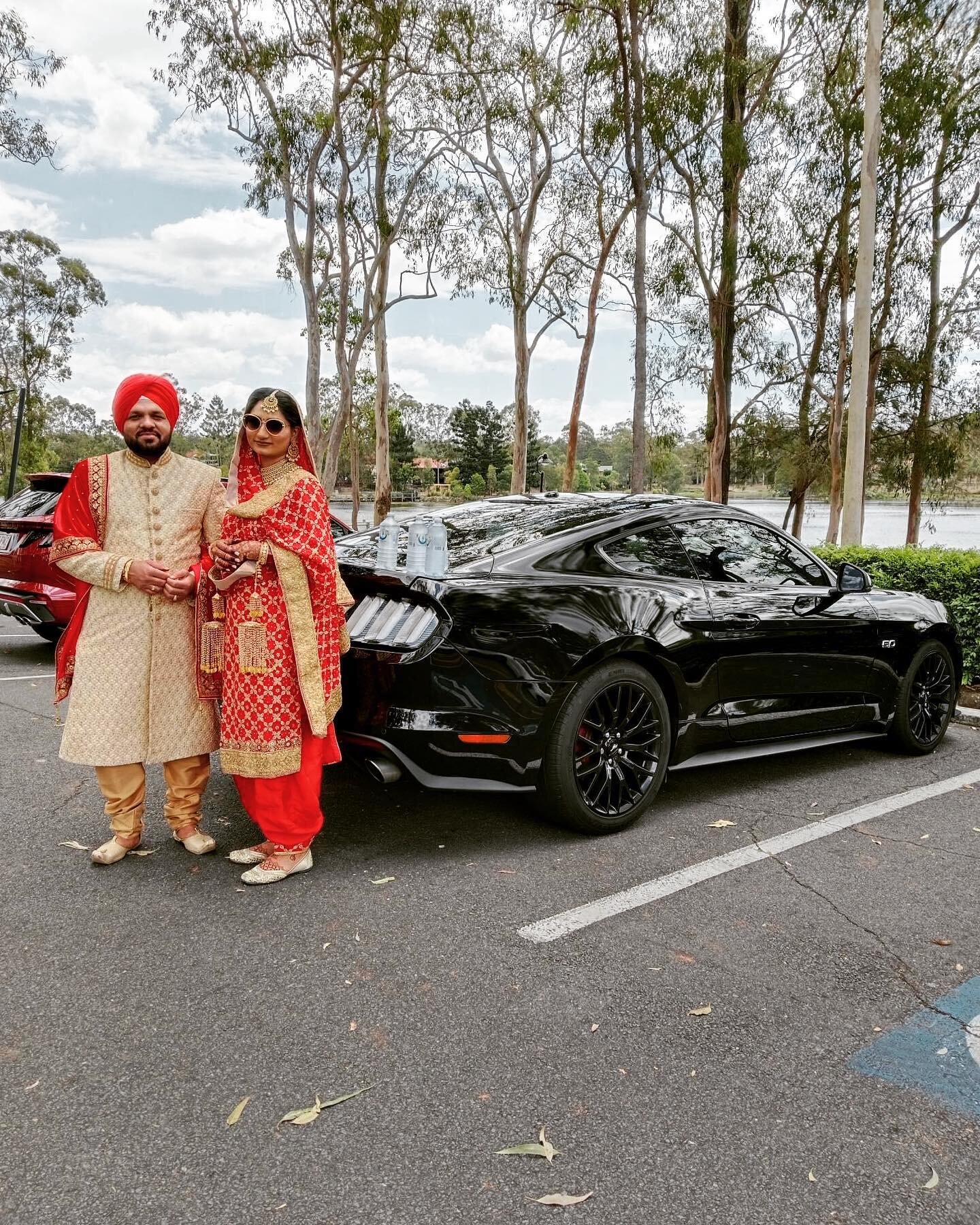 Wishing you both a happy married life! We hope you enjoyed your ride 👌 #fordmustanggt #brisbane #mustang #v8 #mustanggt #luxurycarhire