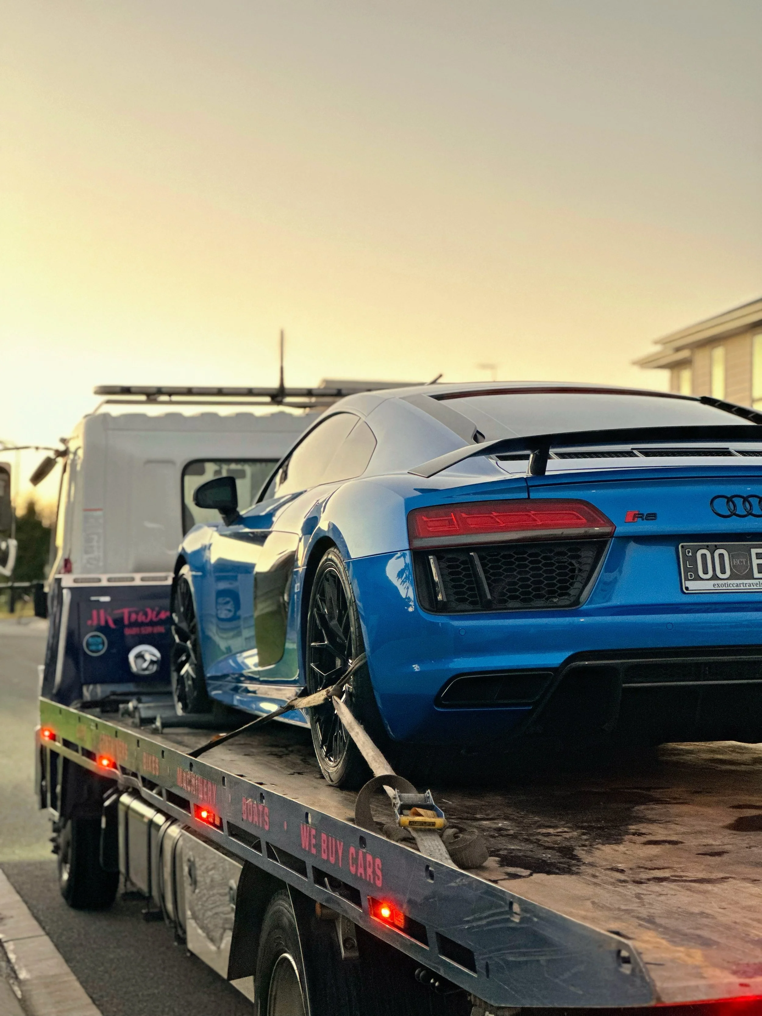 Delivered with care. 🚚✨

We offer vehicle delivery across Brisbane, the Gold Coast &amp; Sunshine Coast.

@exoticcartravels

.

.

.

#audir8 #vehicledelivery #brisbane #goldcoast #sunshinecoast