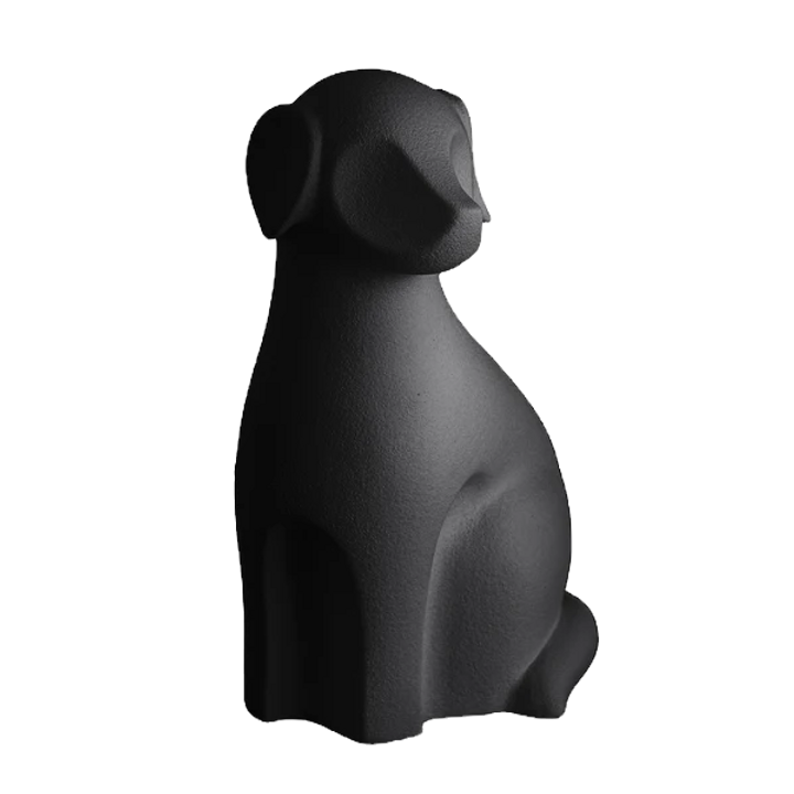 Sculpted Dog Urn Black.png