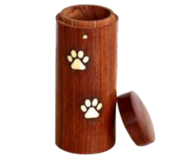 Wood scatter tube with brass paws 1.png