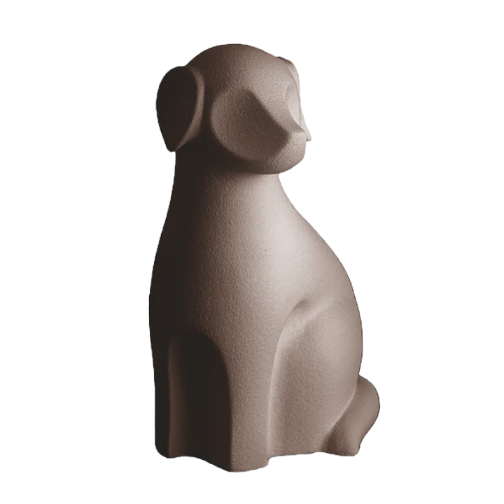 Sculpted Dog Urn Brown.png