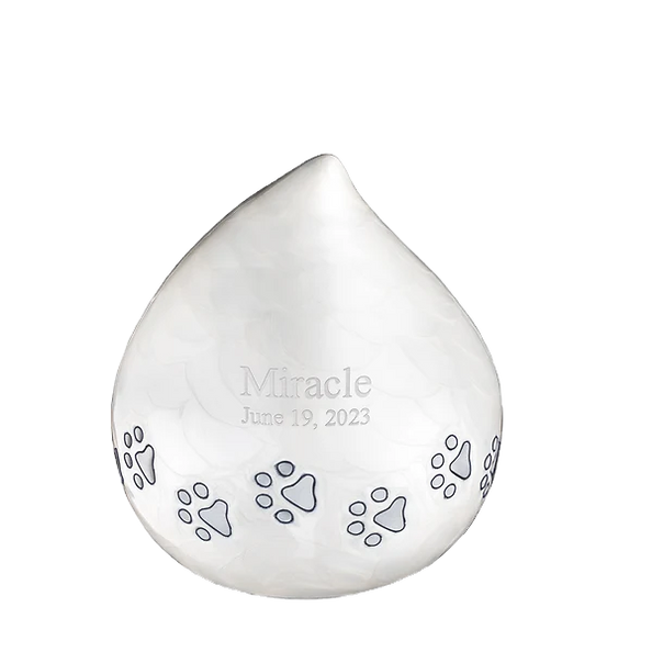 LoveDrop Urn Pearl White