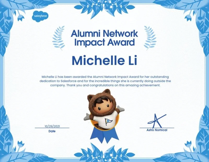 Salesforce Alumni Award