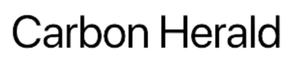 Carbon Herald logo – Published Michelle Li a sustainability keynote speaker and climate thought leader.