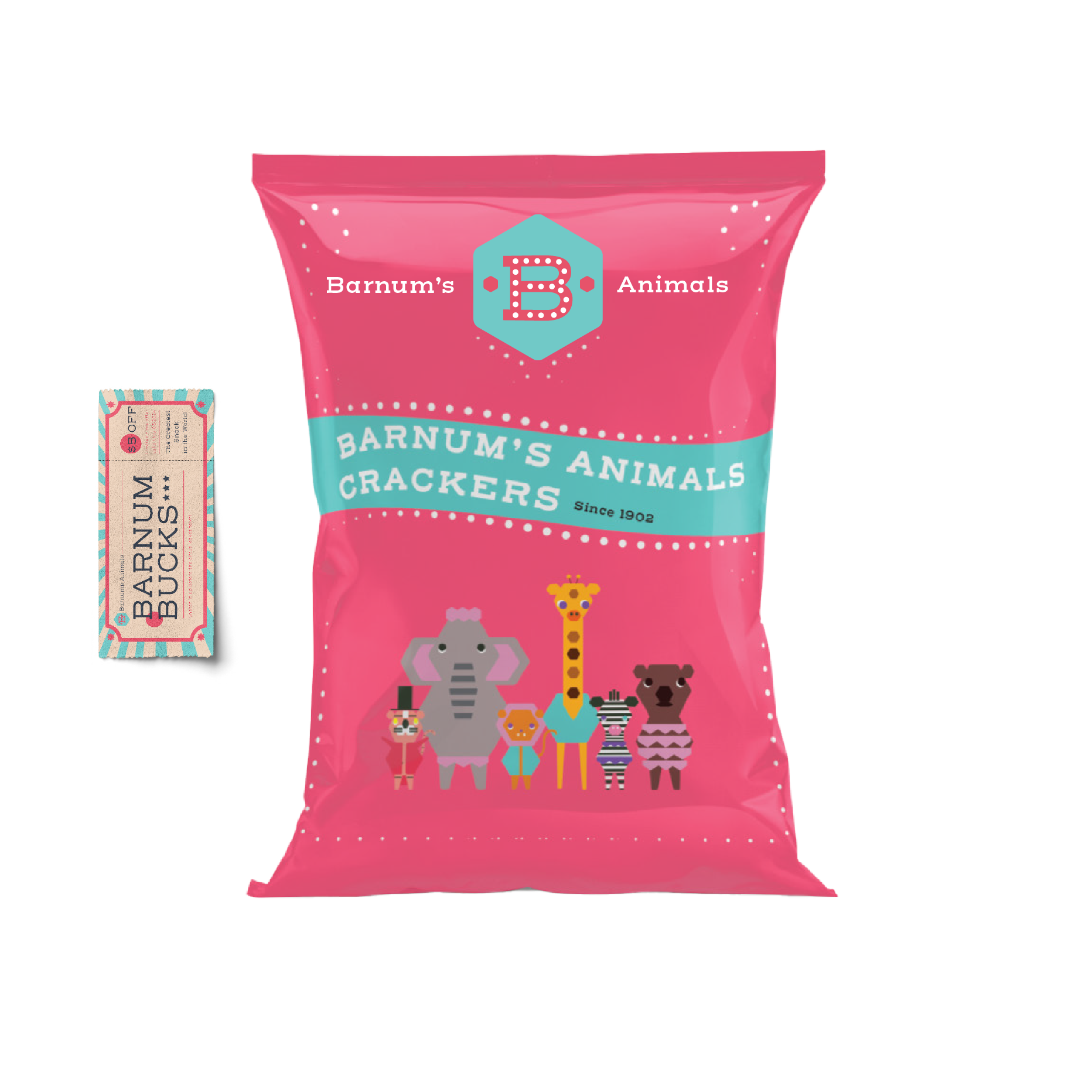 Individual snack packaging easily fits into a kid's lunchbox or backpack. Barnum's Bucks coupons offer parents an opportunity to save money on snacks.