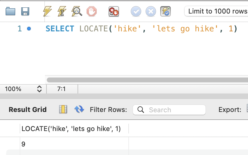 LOCATE Function - SQL — Data Trail Mix