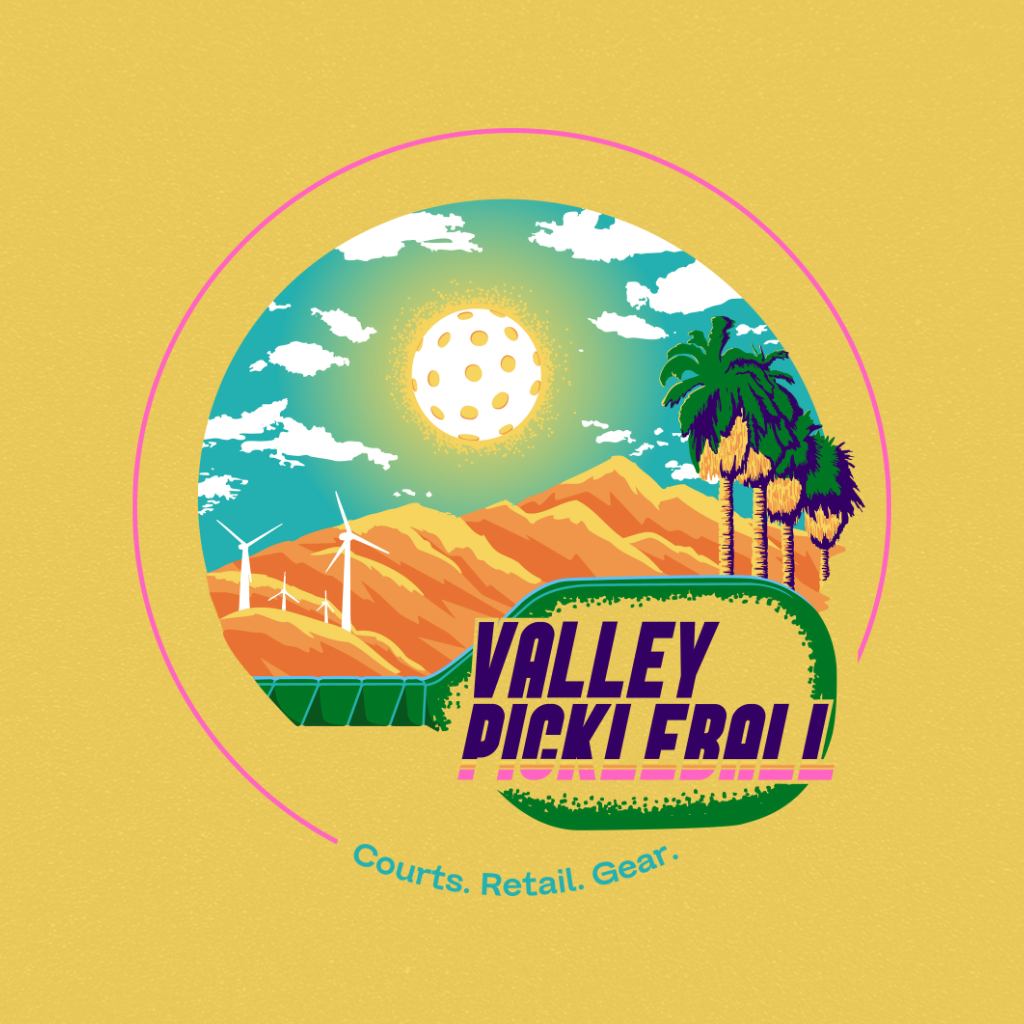 Valley Pickleball Illustration Logo