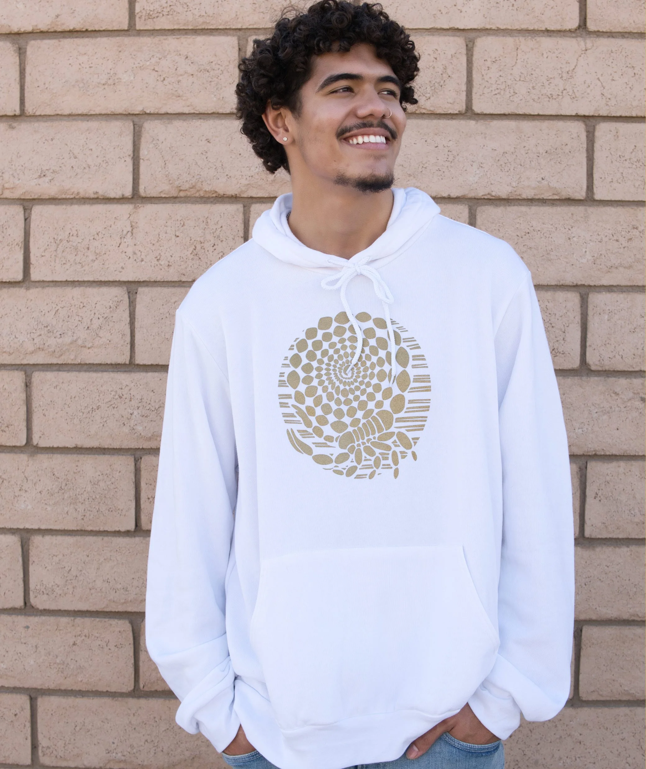 Desert Gold Scorpion Hoodie Legacy Style - White