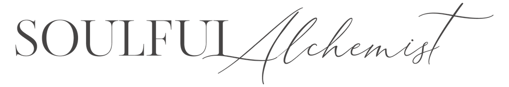 Text image with the words 'Soulful Alchemist' in black font on a white background.