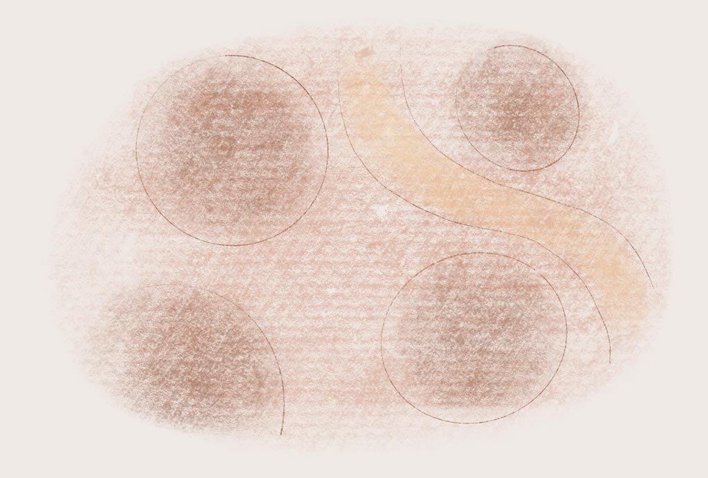 Abstract sketch of a garden design