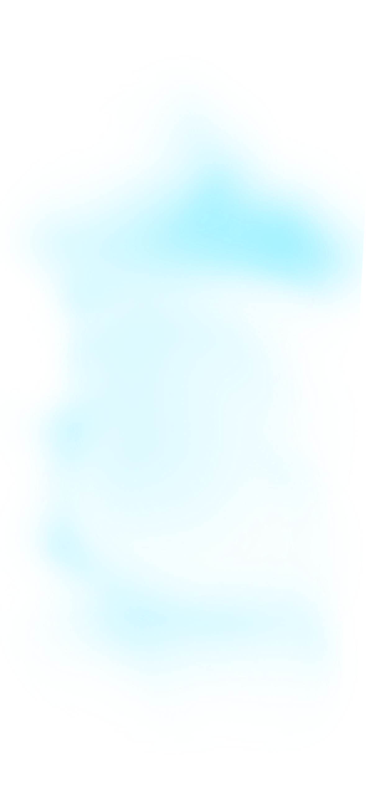 Abstract digital image with bright blue and cyan curved lines on a dark background.