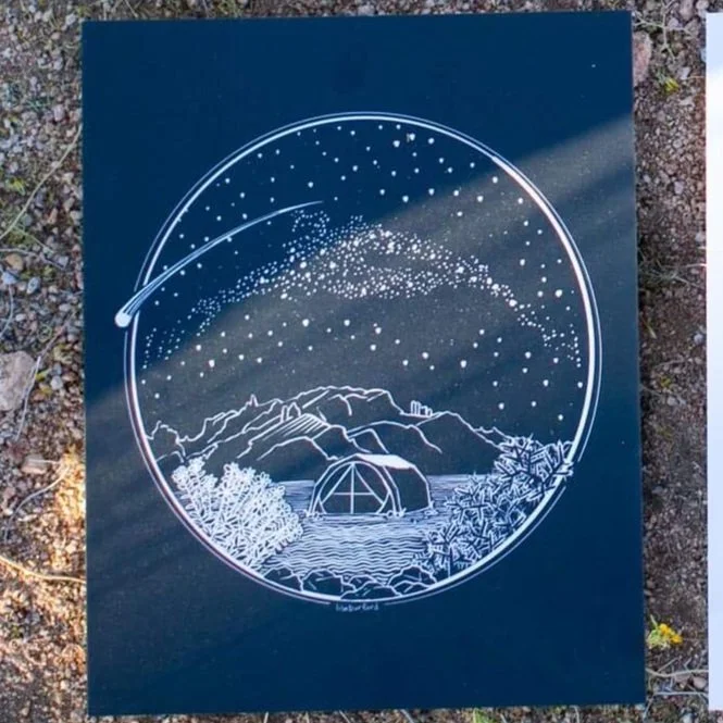 Desert Camping 8x10 Print