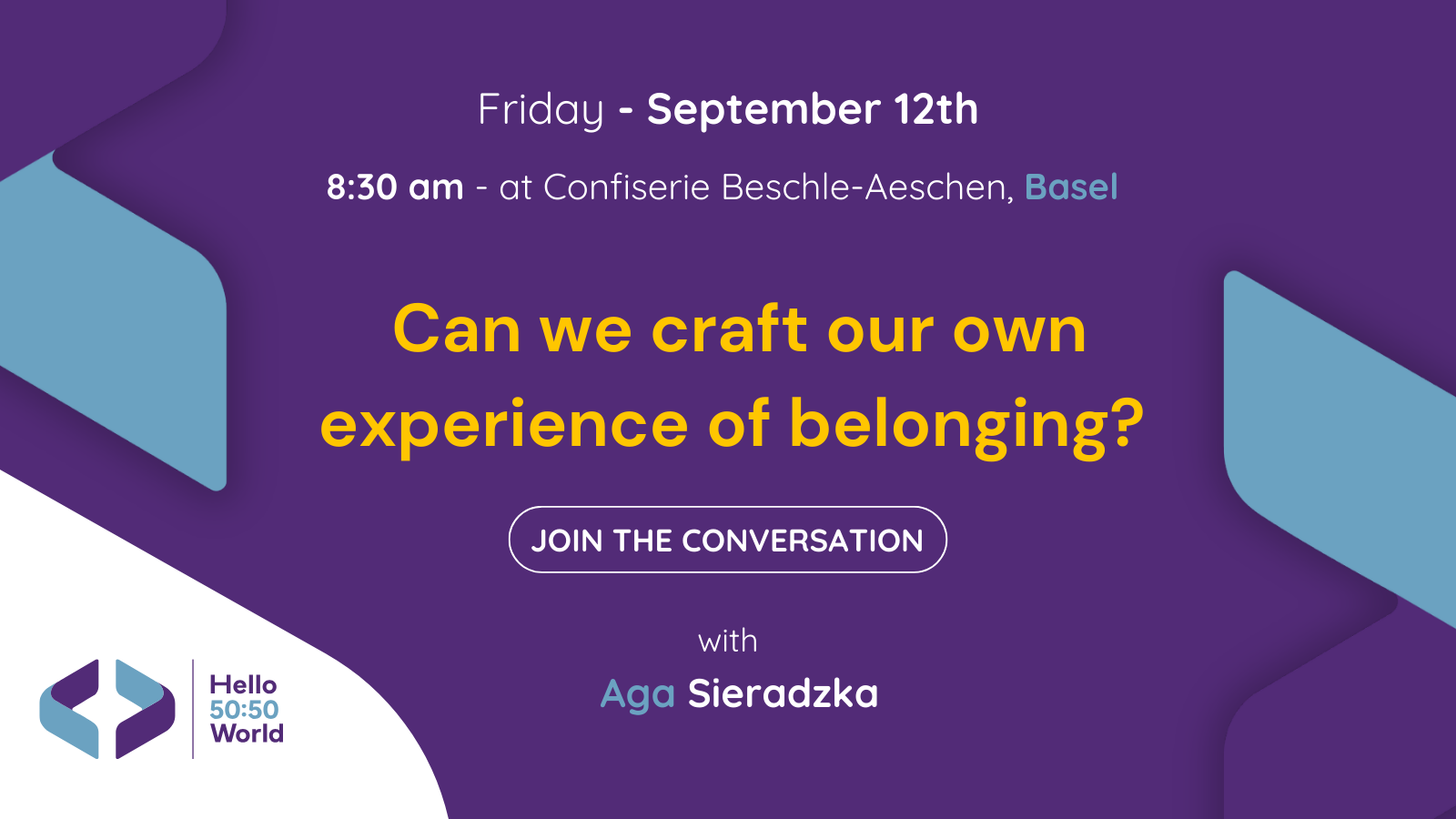 Hello 50:50 World in Basel: Can we craft our own experience of belonging?