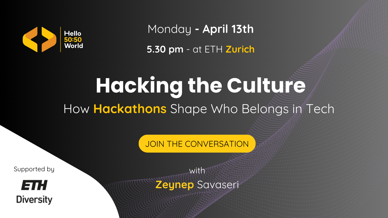 Hello 50:50 World in Zurich: Hacking the Culture
