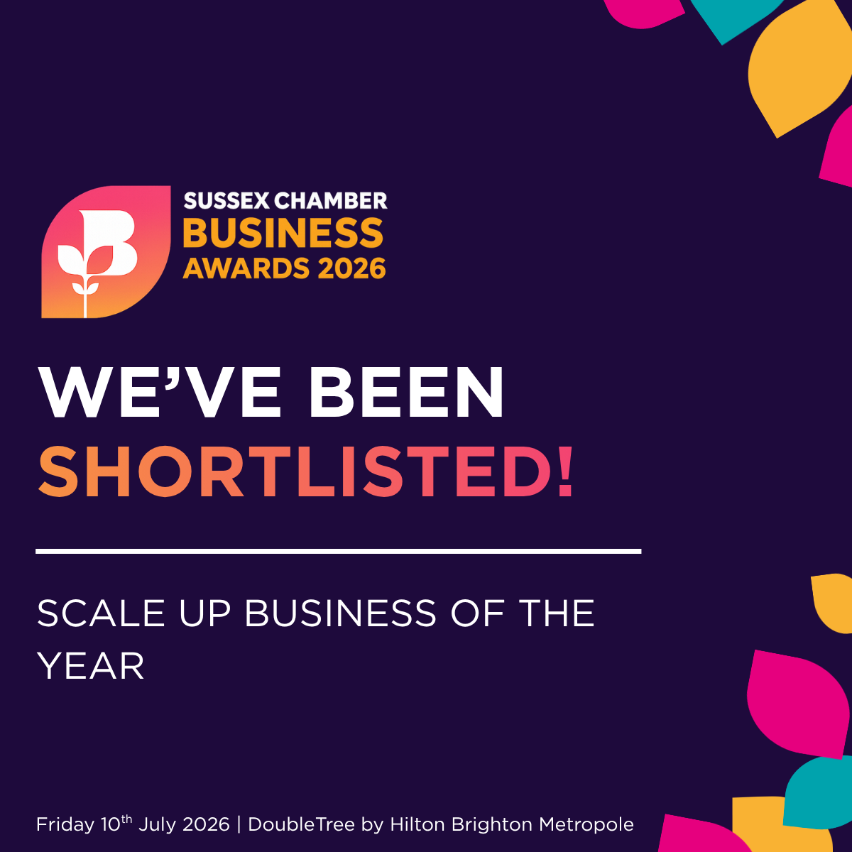 Let’s Do Business Finance shortlisted for Scale Up Business of the Year at Sussex Chamber Business Awards 2026