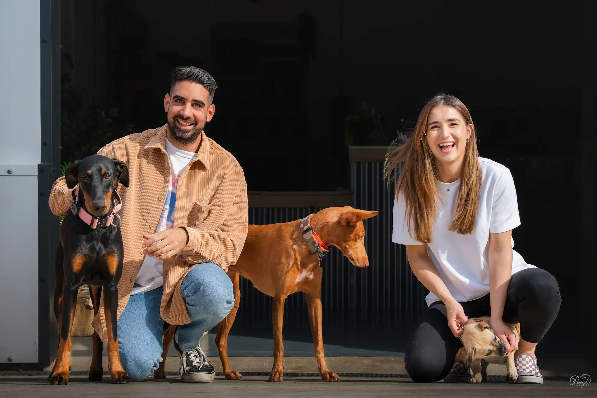 Kristian and Shelly with their 3 dogs
