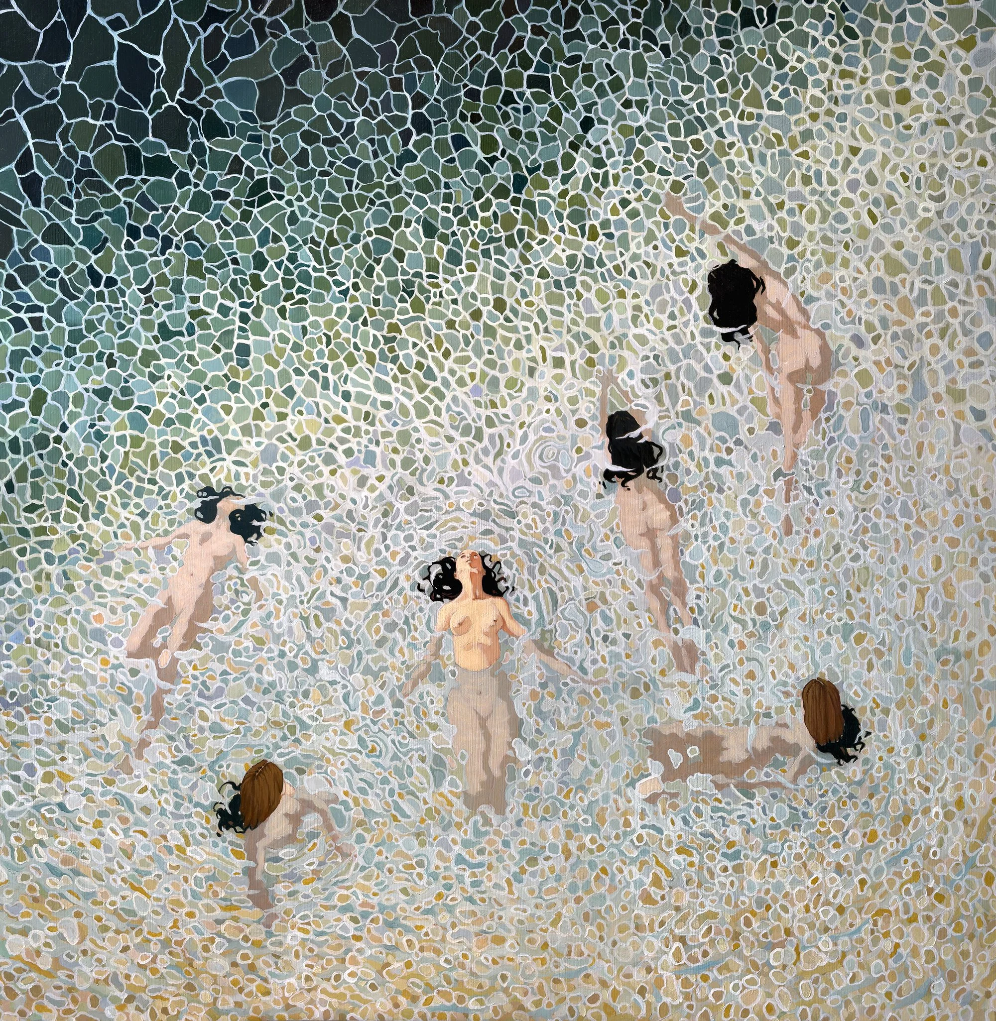 NAÏADES - 2025 - 80/80 cm Huile sur bois