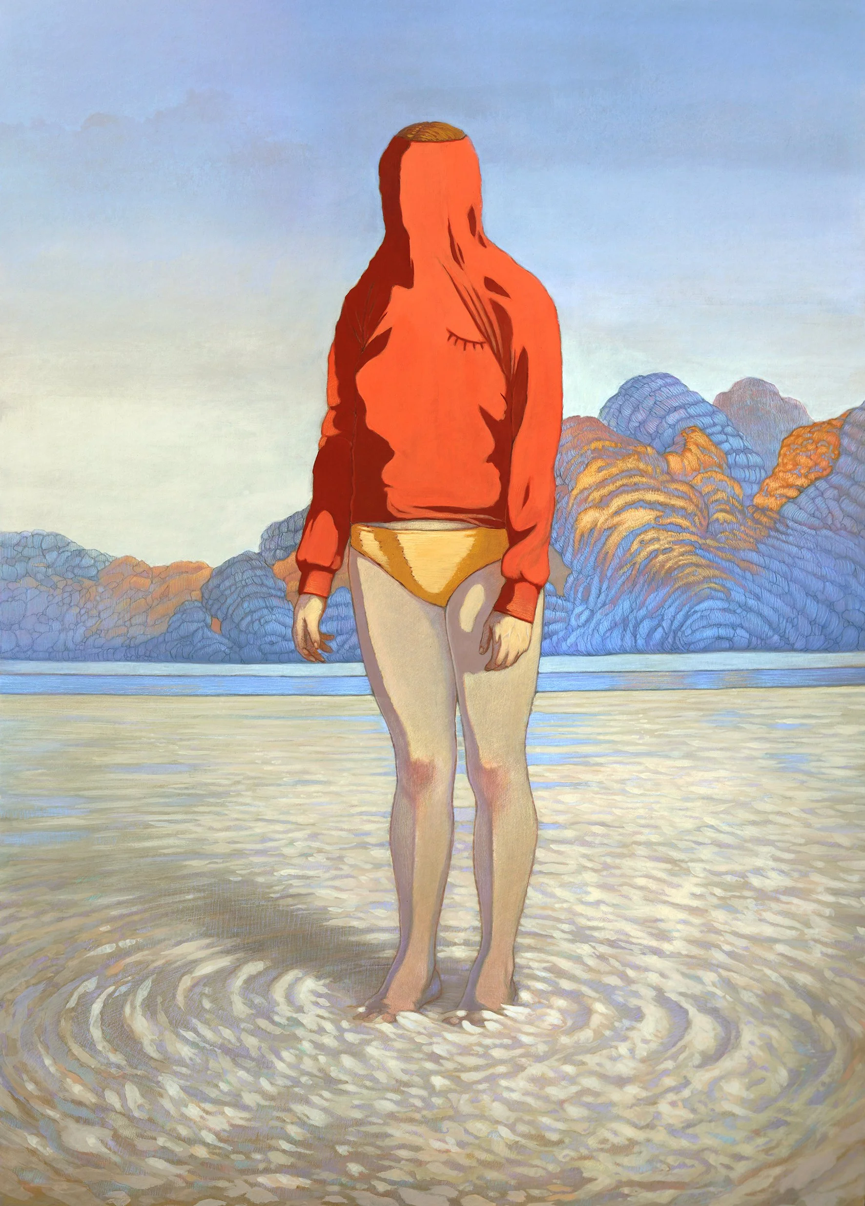 Mer de sable- 2026 - 70/100 cm Technique multiple sur carton