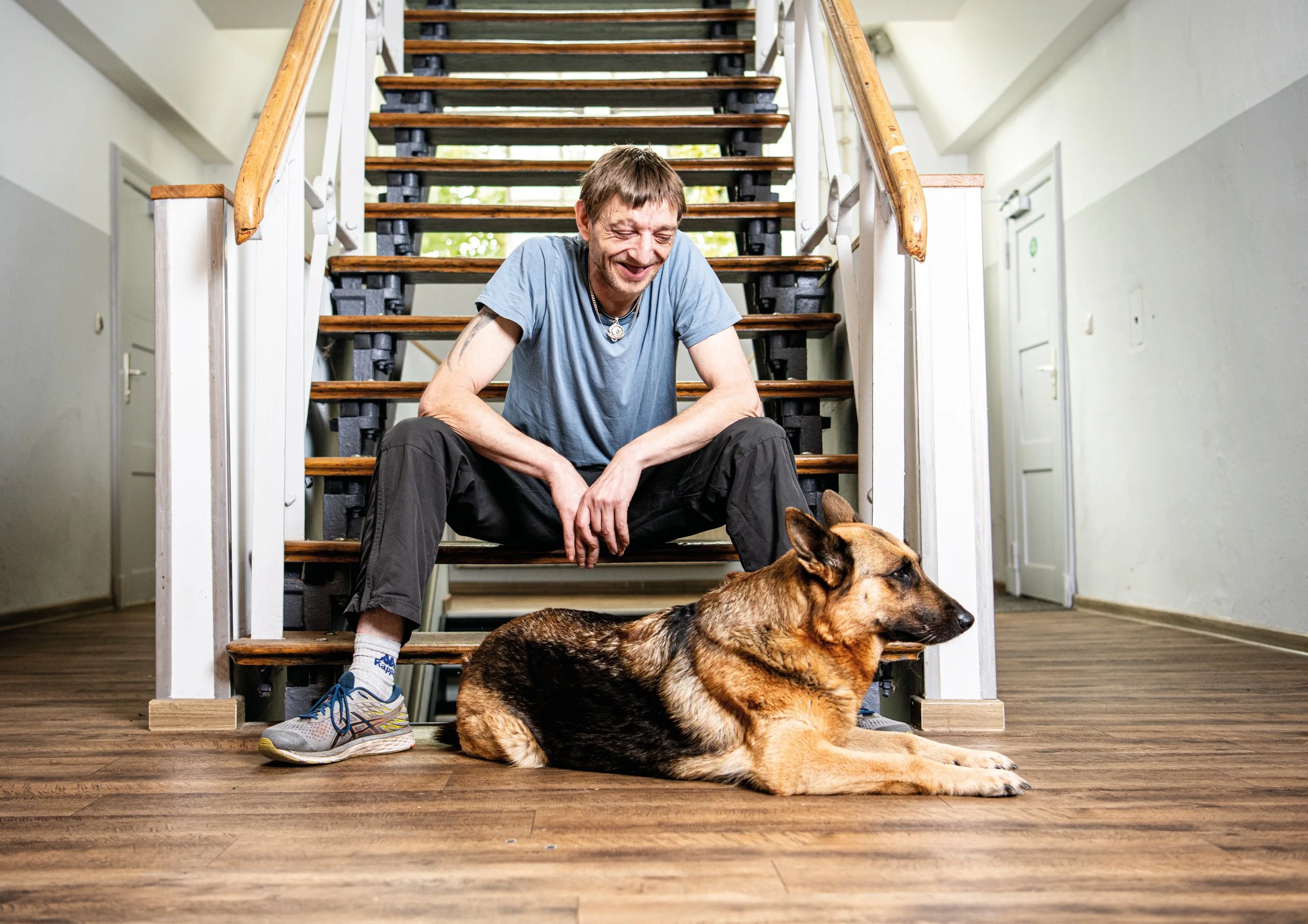 Obdach - Markus mit Schäderhündin