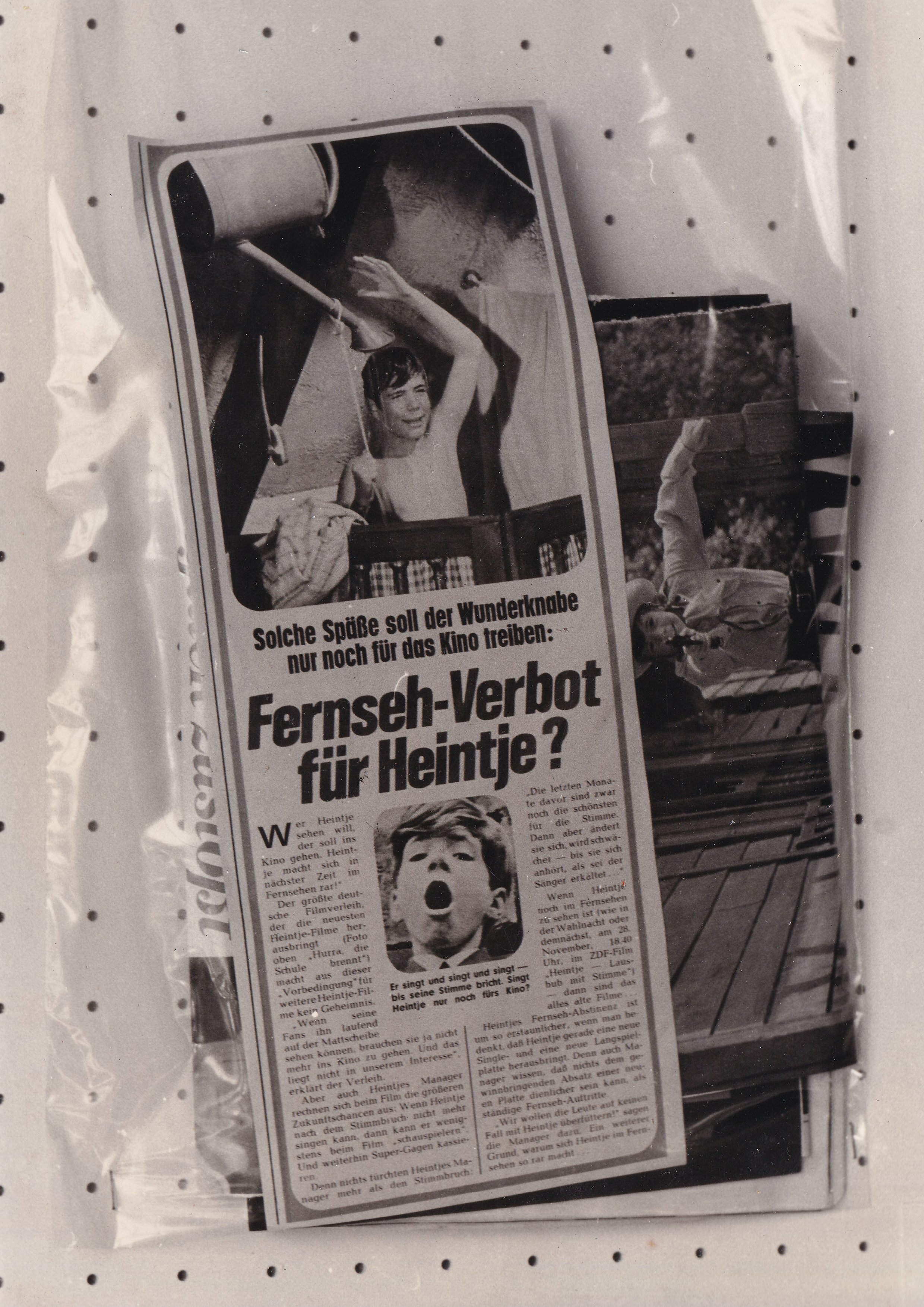 Dieter Glasmacher Katalog - Heintje Zeitungsausschnitte Detail