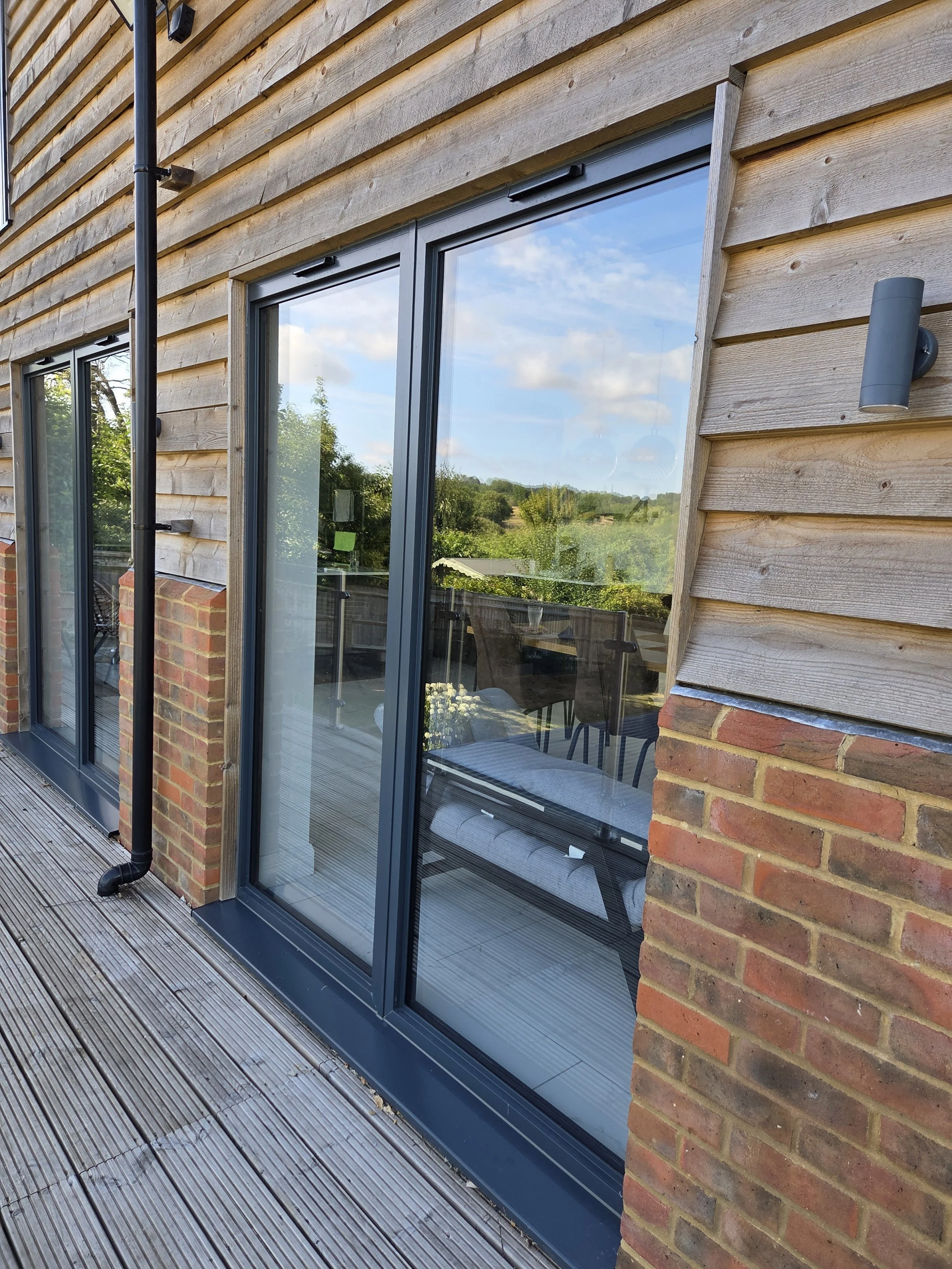 patio doors with 3m installed