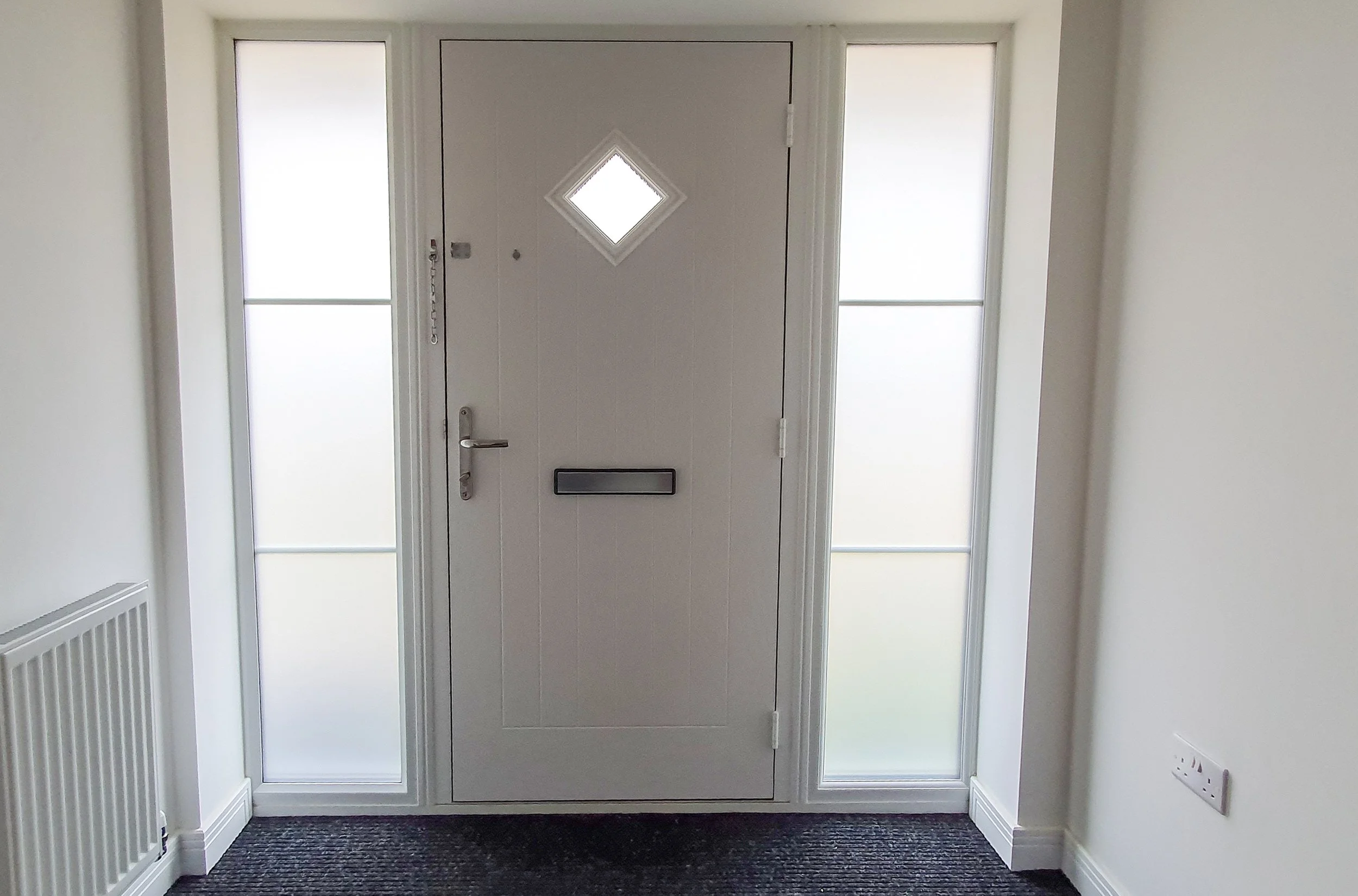 Front door frosted glass